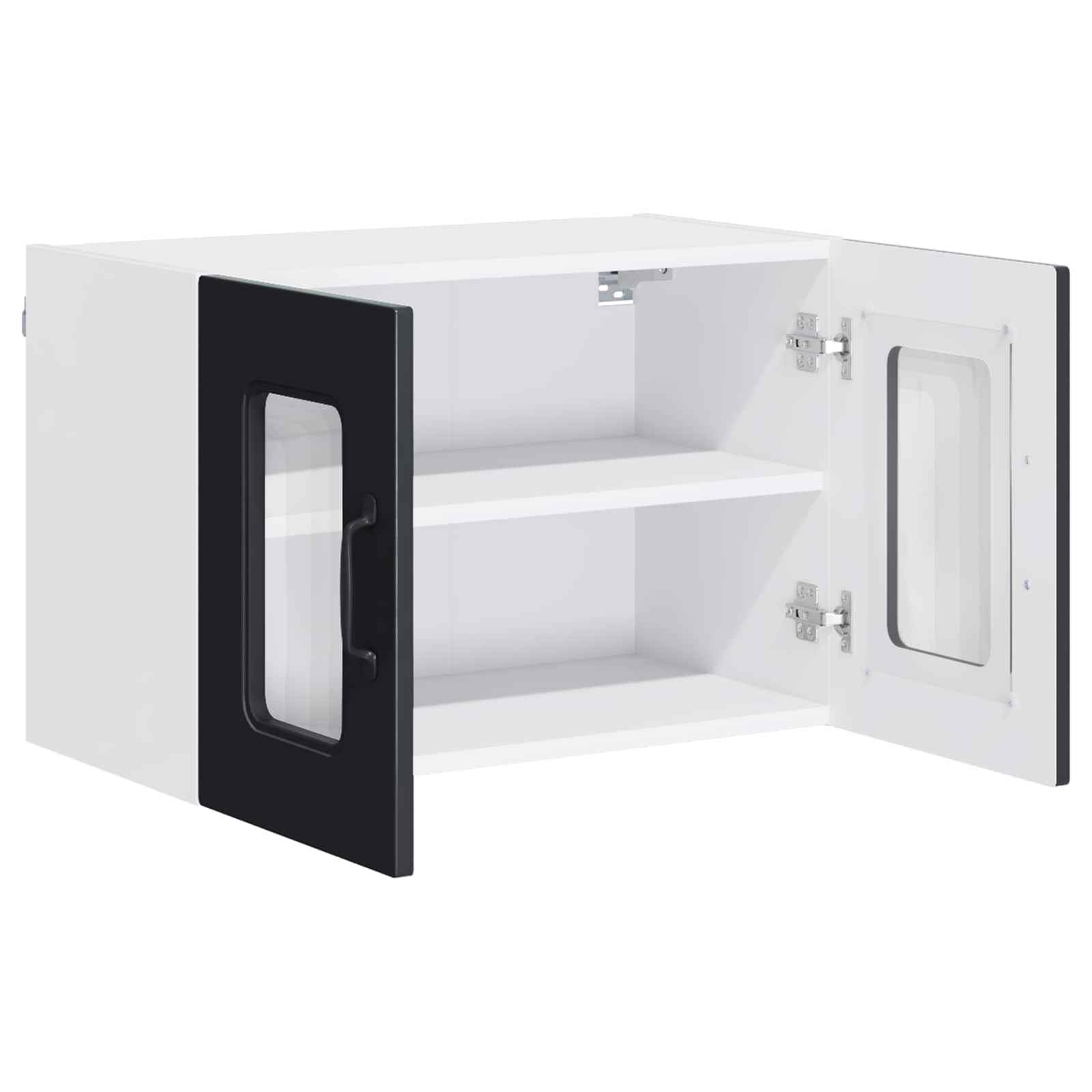 Virtuves sienas skapis ar plauktu melns 60 x 31 x 40 cm