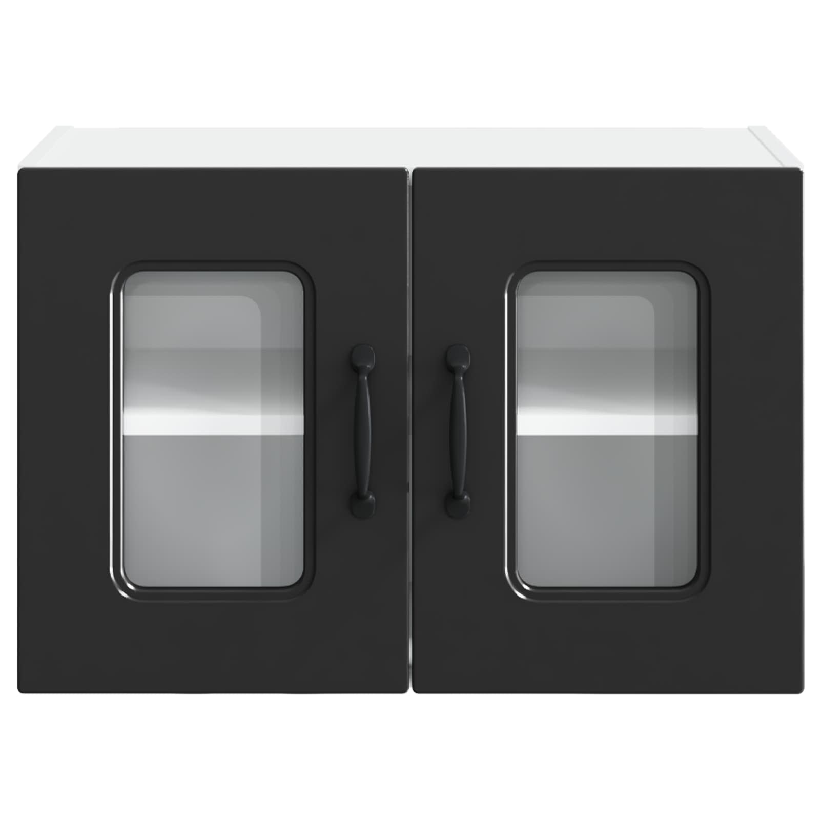 Virtuves sienas skapis ar plauktu melns 60 x 31 x 40 cm