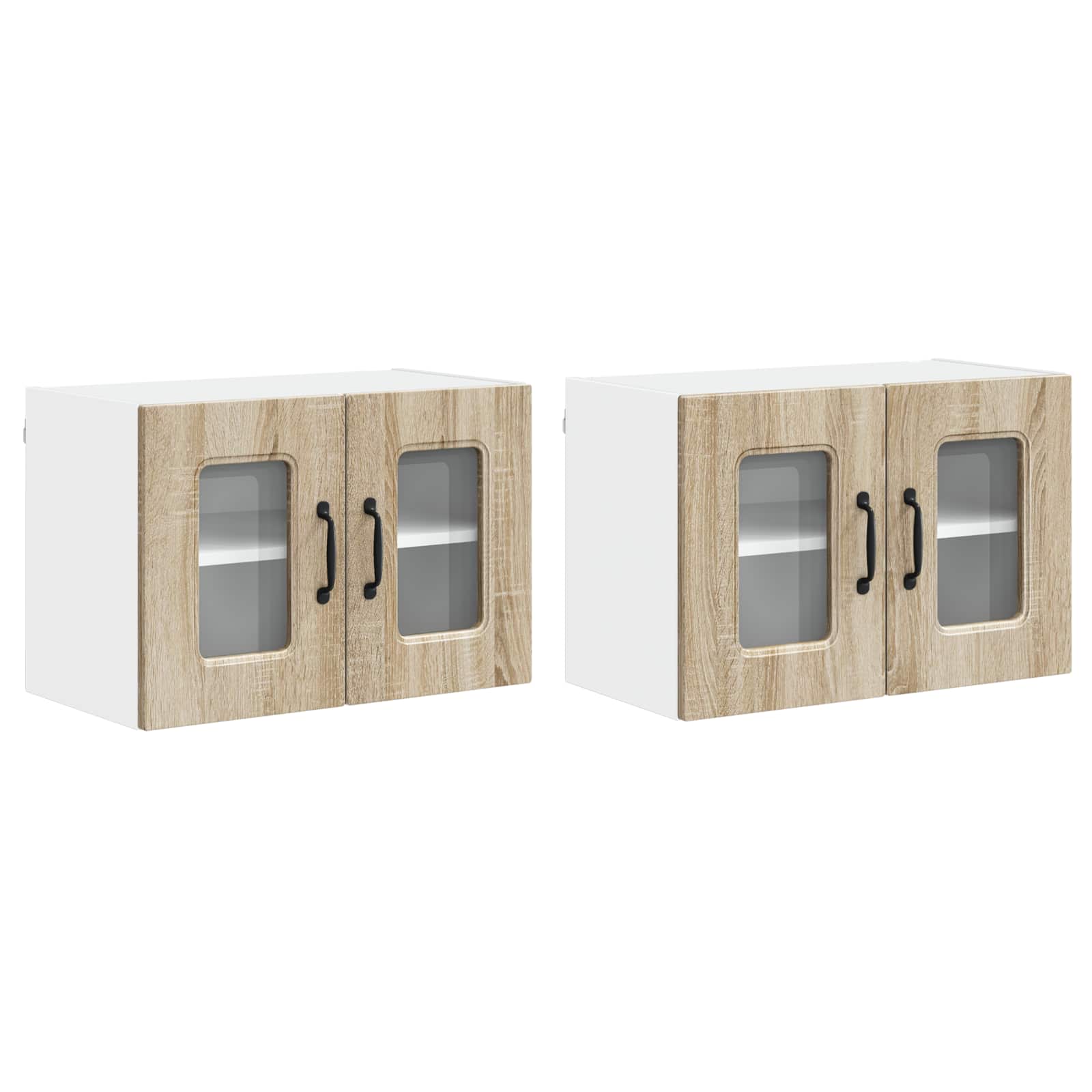 Virtuvės sieninė spintelė 2 pcs Sonoma ąžuolas 60 x 31 x 40 cm