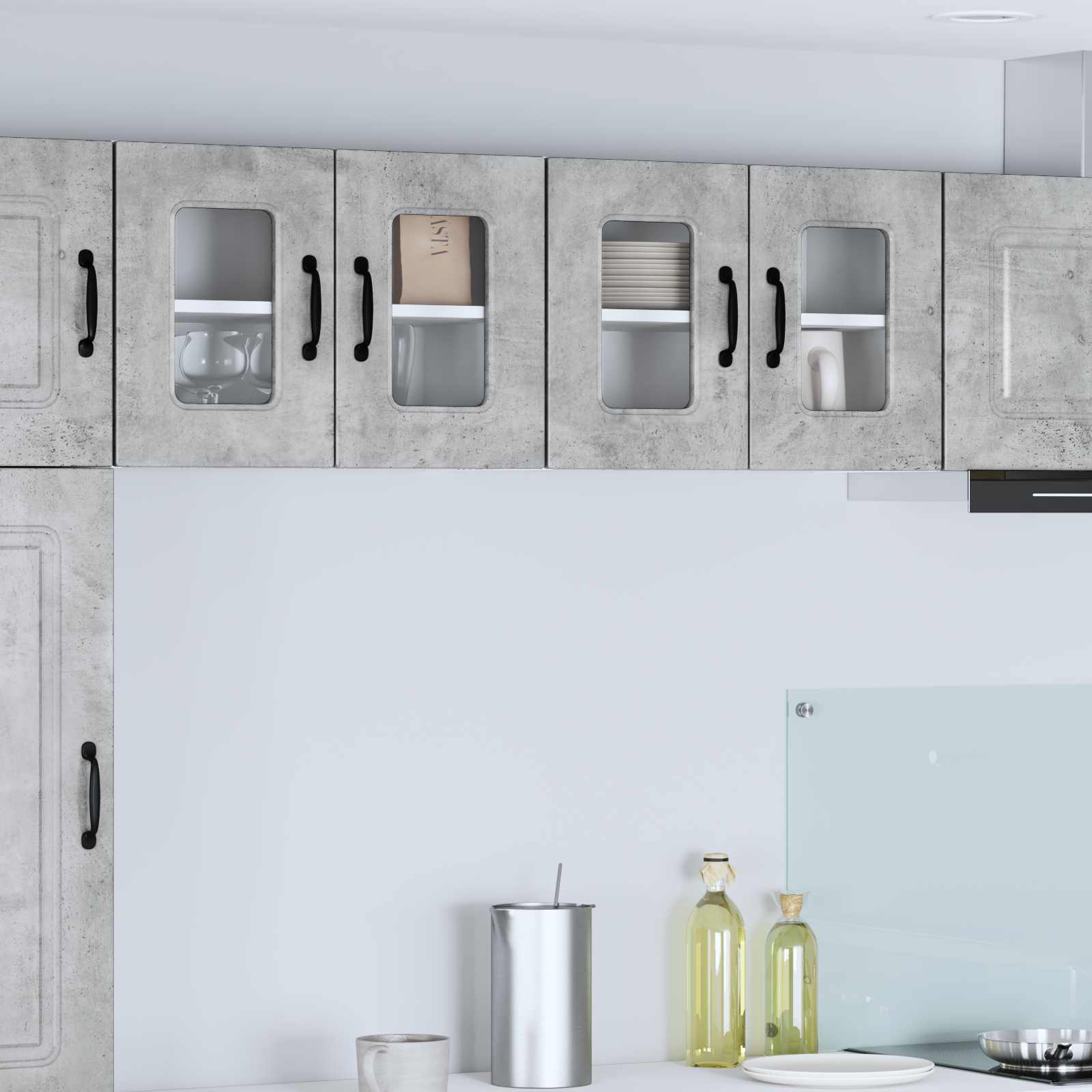Wall kitchen cabinet Concrete grey 60 x 31 x 40 cm