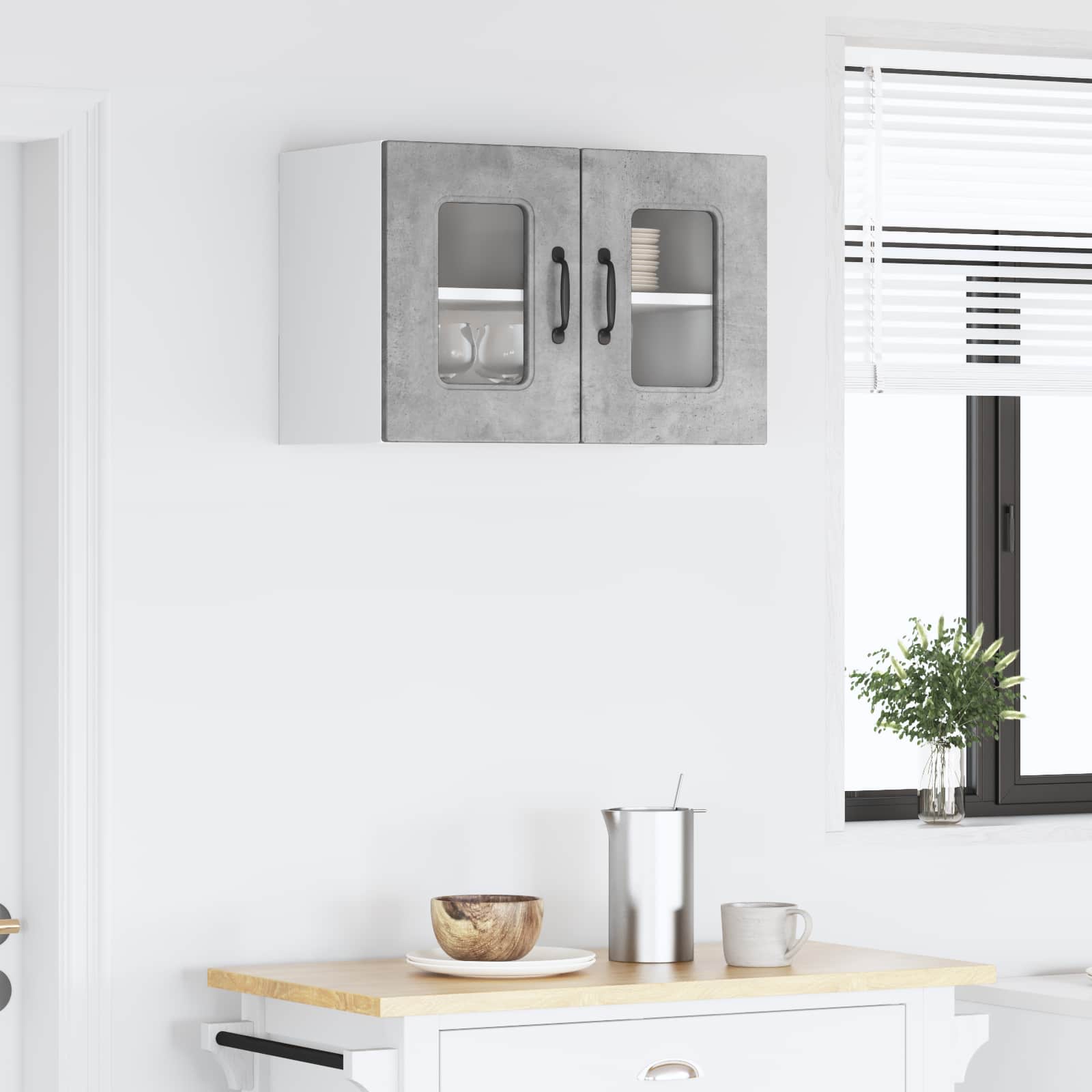 Wall kitchen cabinet Concrete grey 60 x 31 x 40 cm