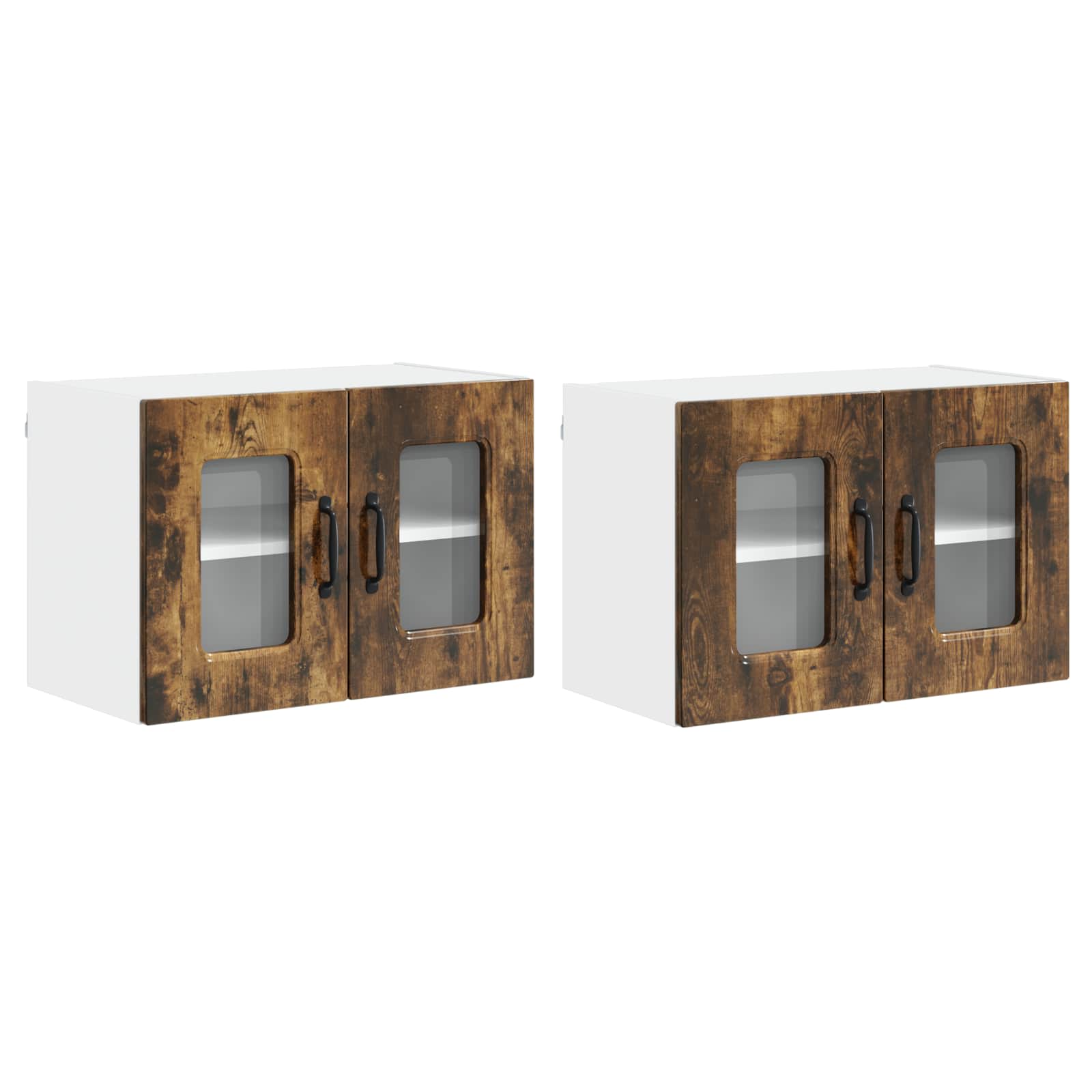 Virtuvės sieninė spintelė 2 pcs Rūkyta ąžuolas 60 x 31 x 40 cm