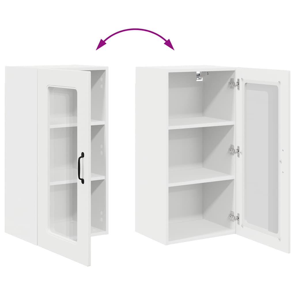 Kitchen Wall Cabinet with Shelf White 40 x 31 x 80 cm