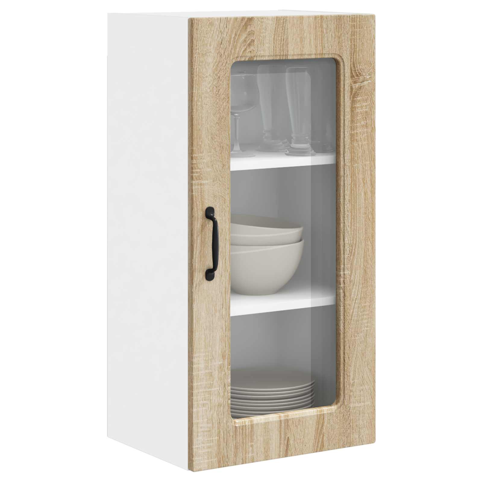 Virtuvės sieninė spintelė 2 pcs Sonoma ąžuolas 40 x 31 x 80 cm