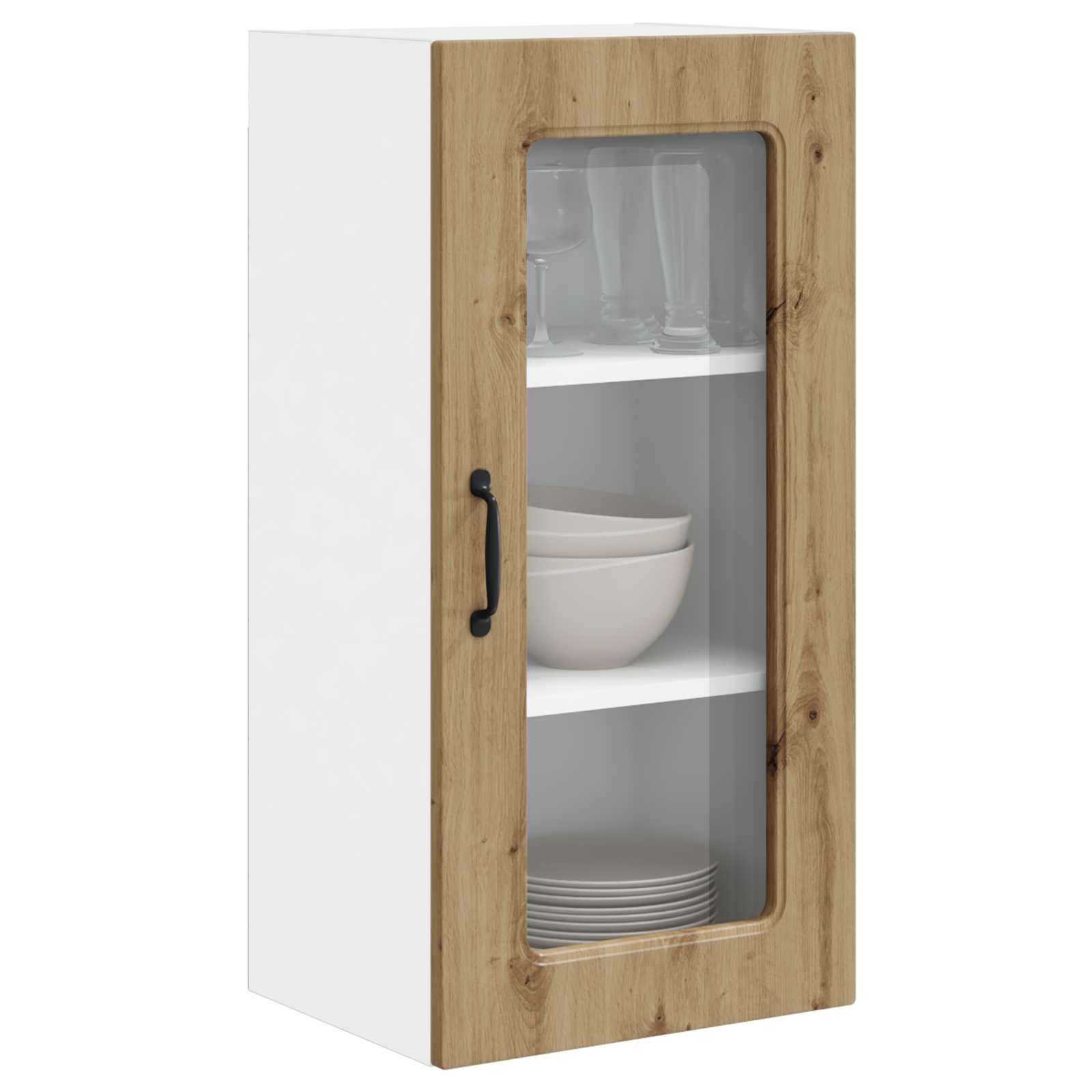 Kitchen wall cabinet with shelf 2 pcs Artisan oak