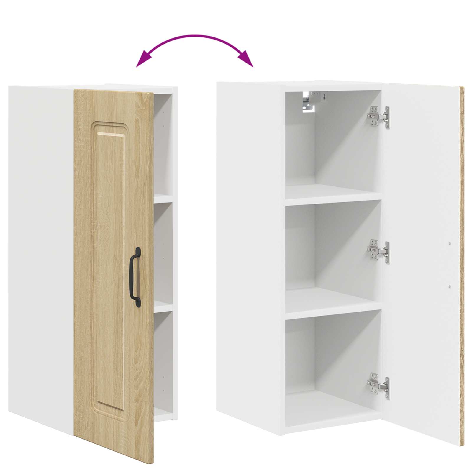 Kitchen Wall Cabinet Sonoma Oak 30 x 31 x 80 cm