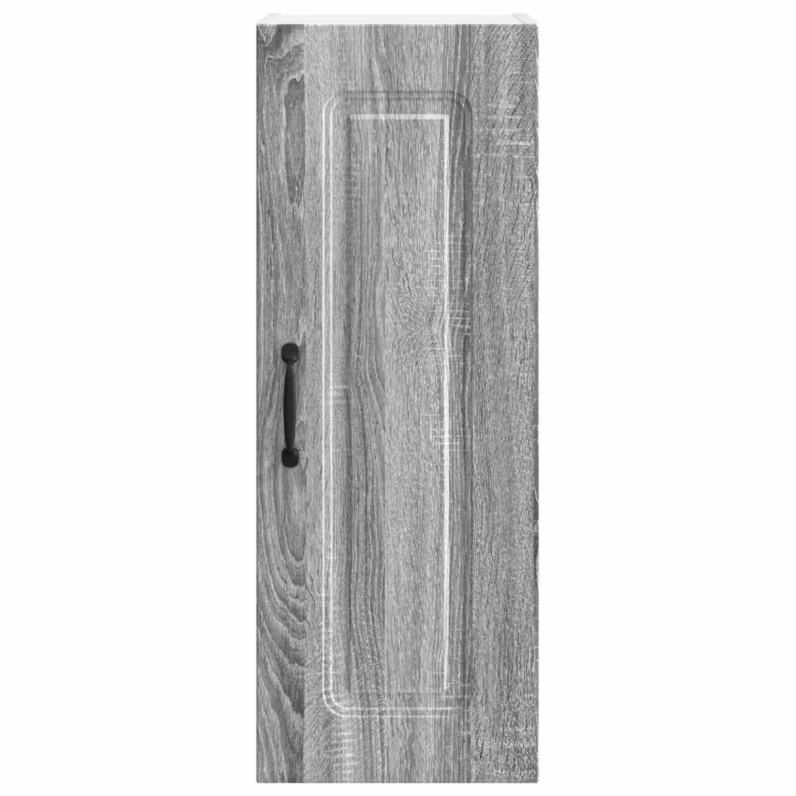 Virtuvės sieninė spintelė 2 pcs Pilkas Sonoma 30 x 31 x 80 cm