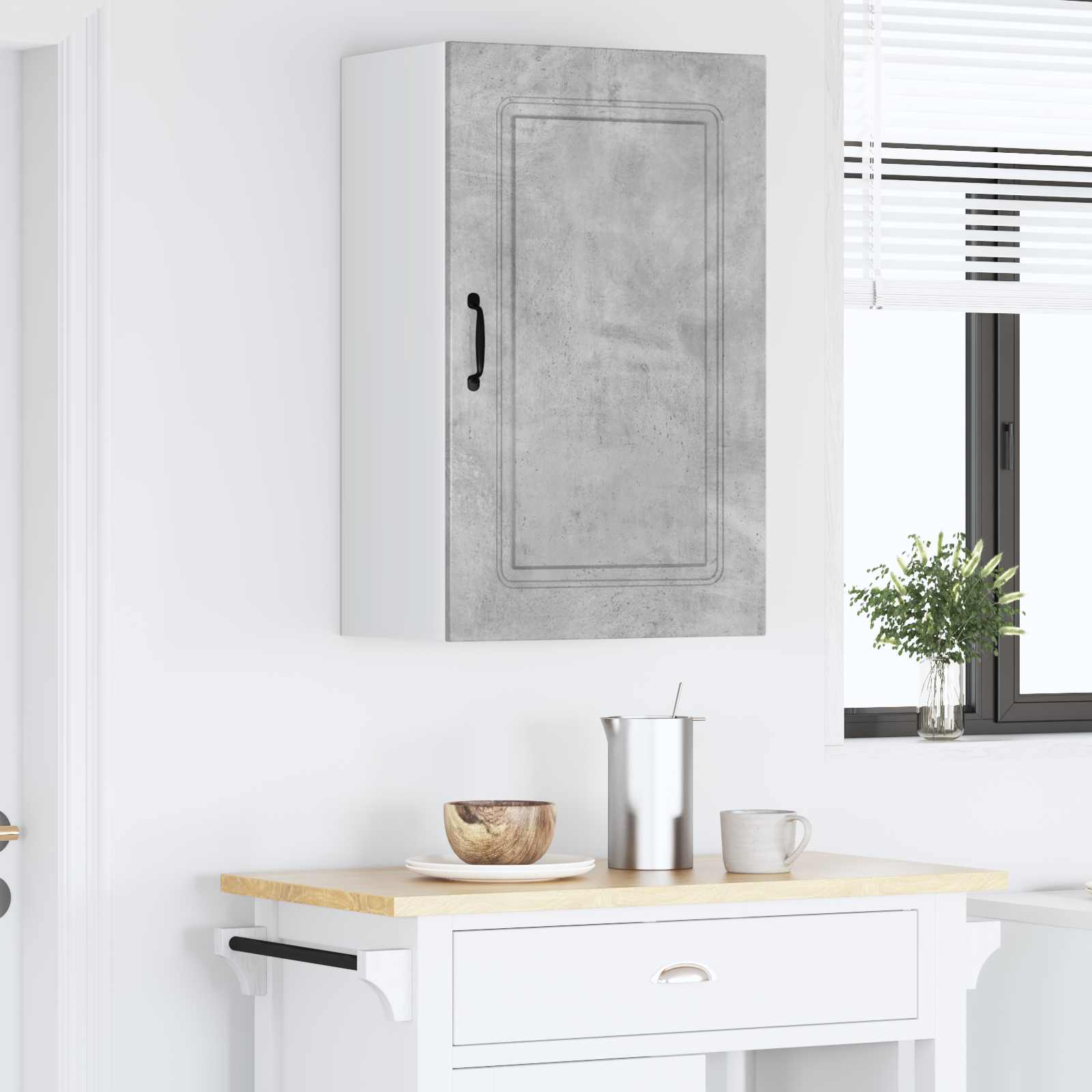 Kitchen Wall Cabinet Concrete Grey 50 x 31 x 80 cm