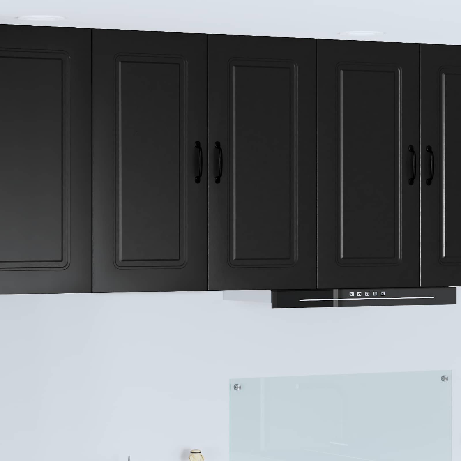 Wall-Mounted Kitchen Cabinet with Shelf Black 80 x 31 x 80 cm