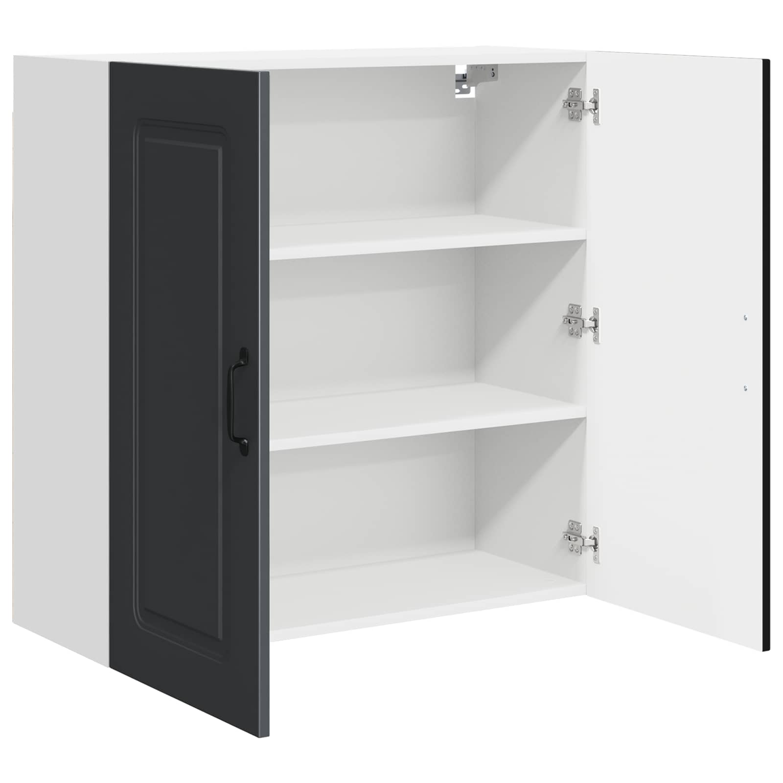 Wall-Mounted Kitchen Cabinet with Shelf Black 80 x 31 x 80 cm