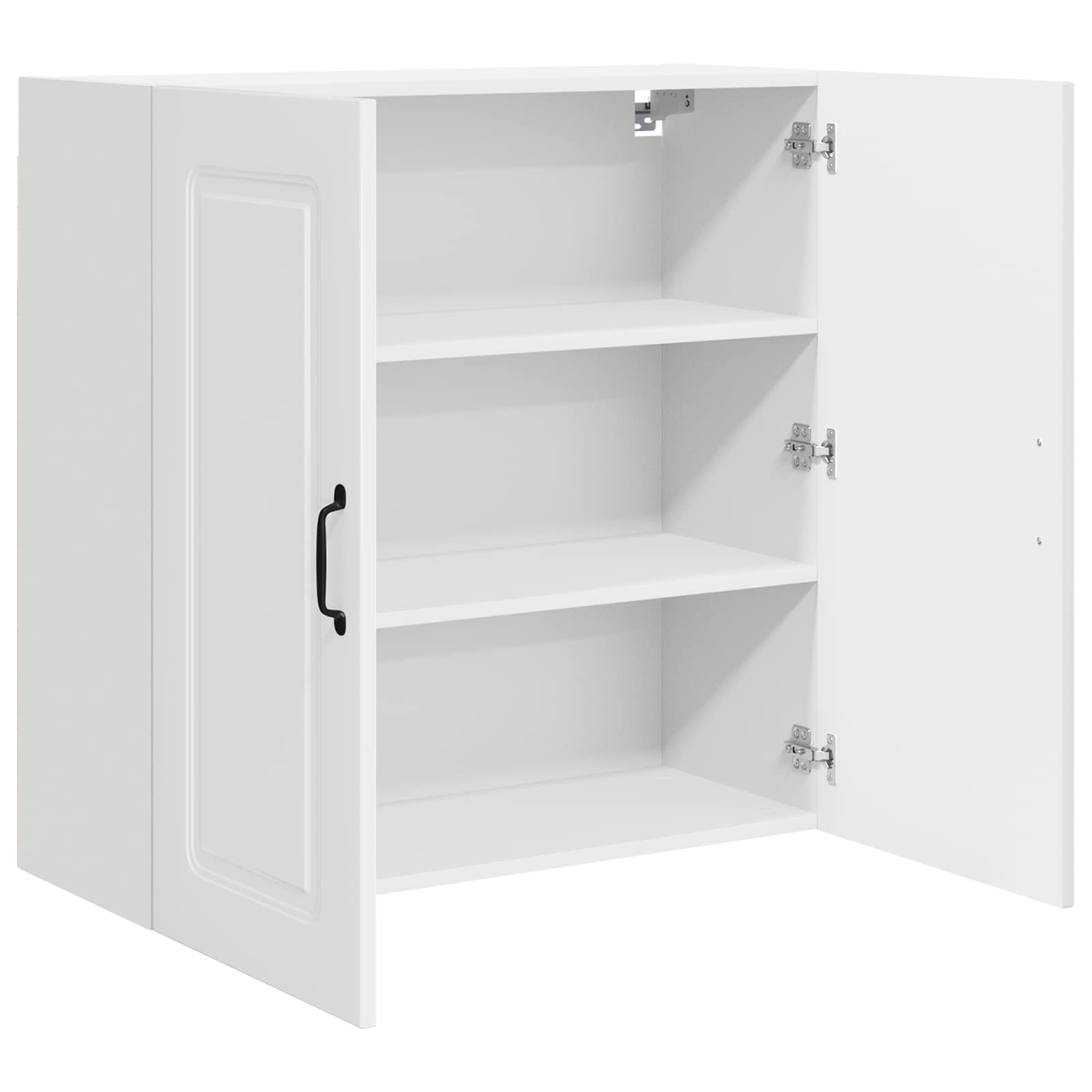 Kitchen wall cabinet with shelf High gloss white