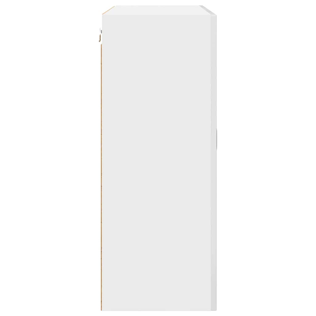 Kitchen wall cabinet with shelf High gloss white
