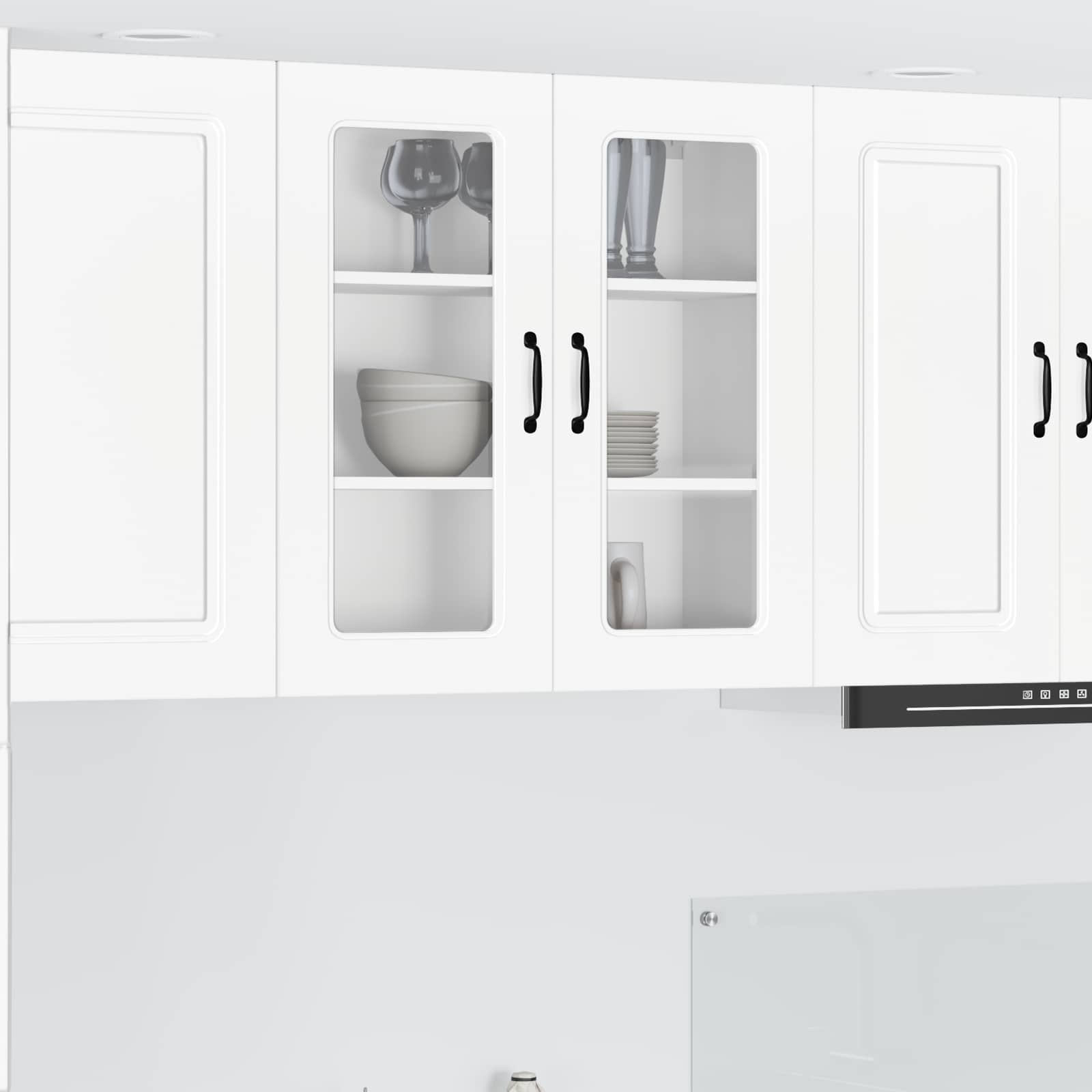 Virtuves sienas skapis ar plauktu Balts 80 x 31 x 80 cm