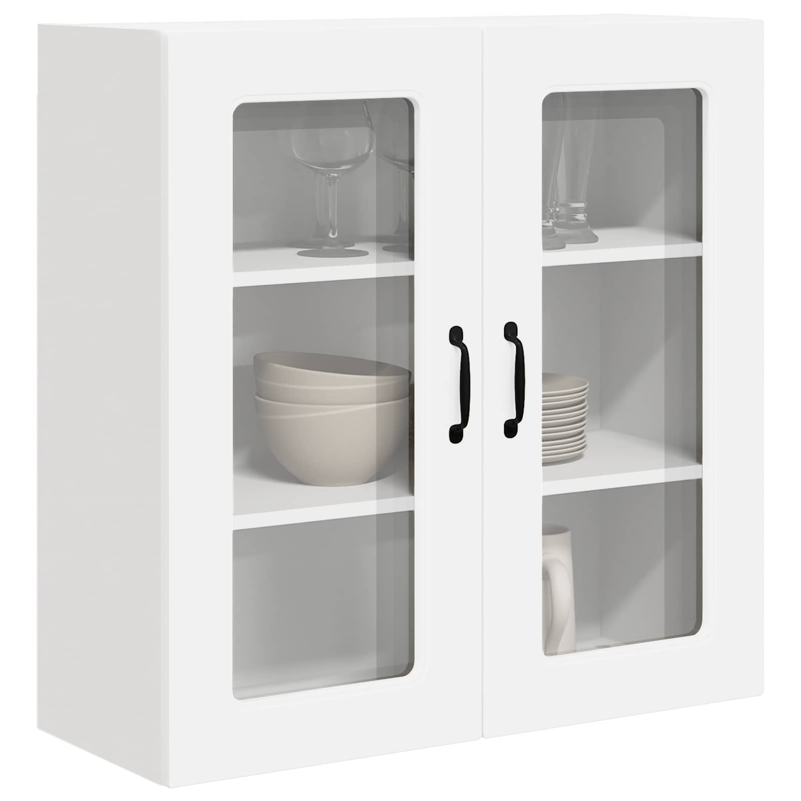 Virtuves sienas skapis ar plauktu Balts 80 x 31 x 80 cm