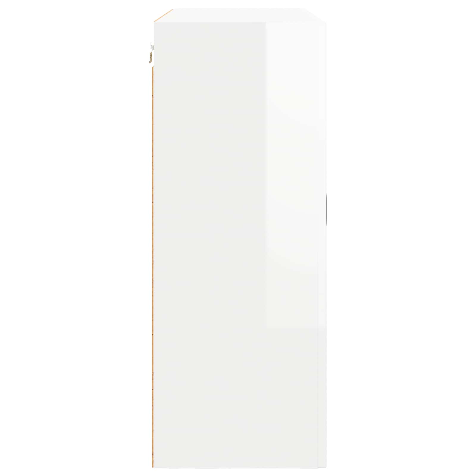 Kitchen wall cabinet with shelf High gloss white