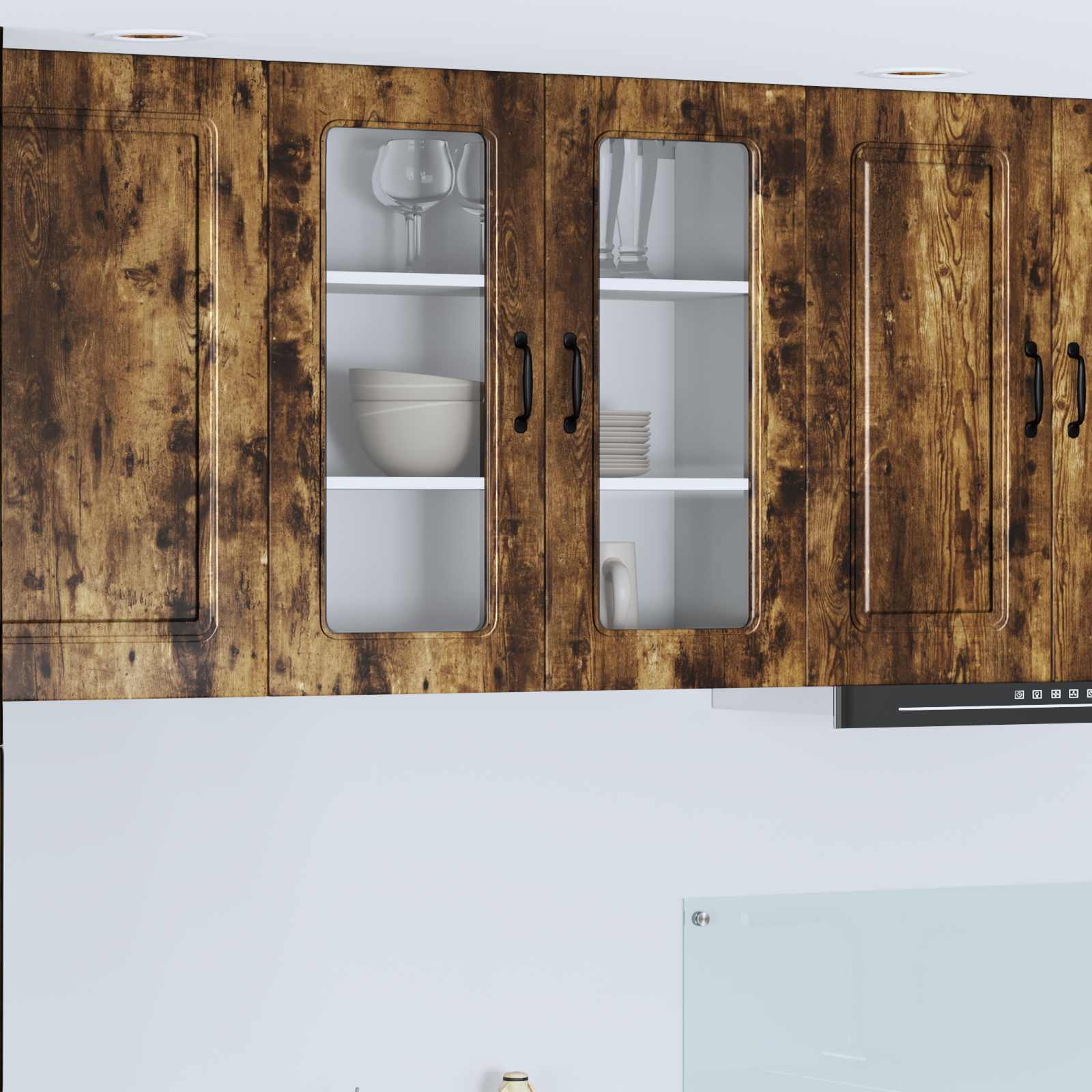Wall kitchen cabinet Smoked oak 80 x 31 x 80 cm