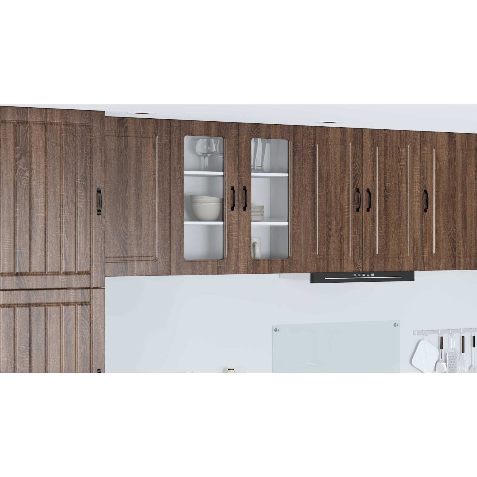 Wall Kitchen Cabinet Brown Oak 80 x 31 x 80 cm
