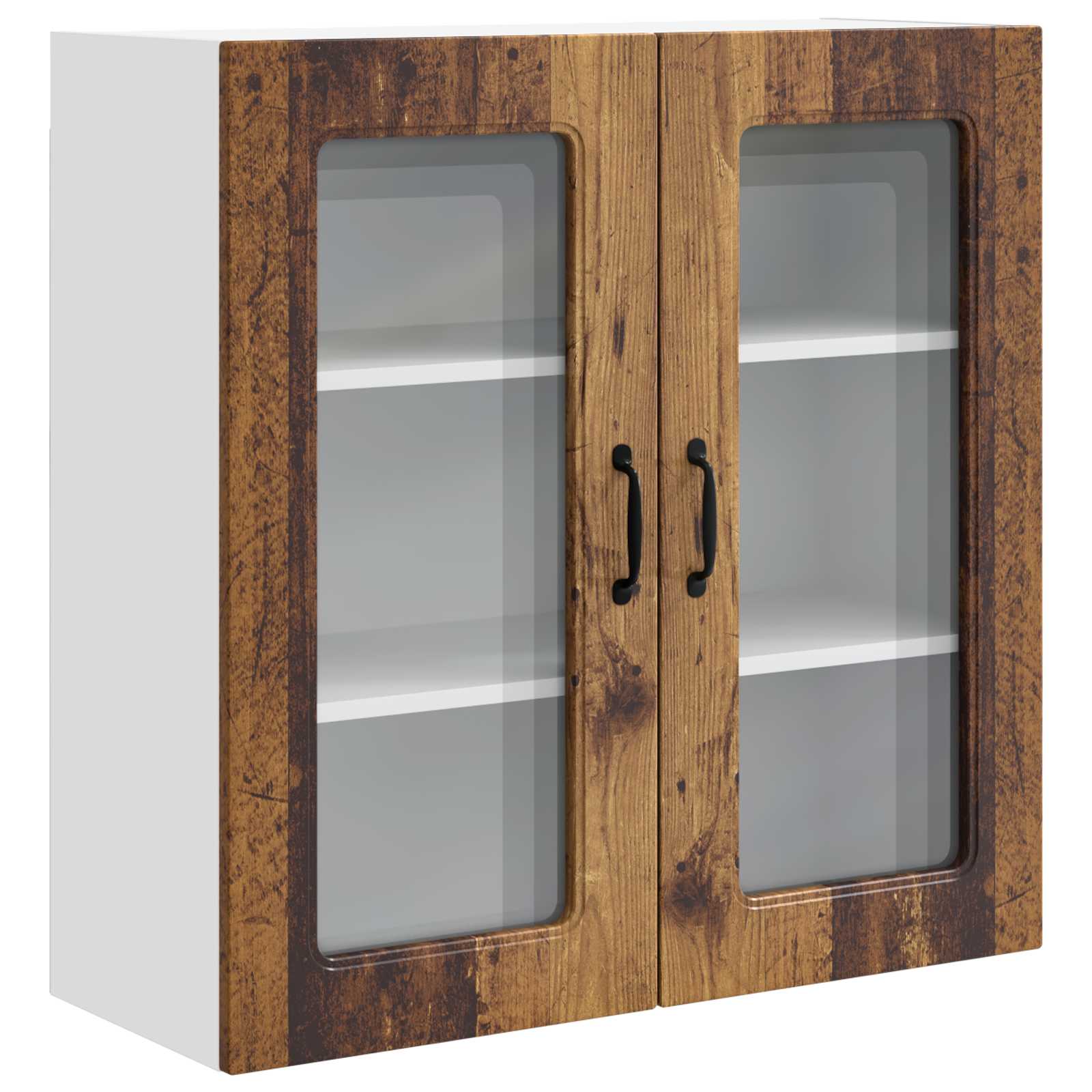 Kitchen Wall Cabinet Vintage Wood 80 x 31 x 80 cm