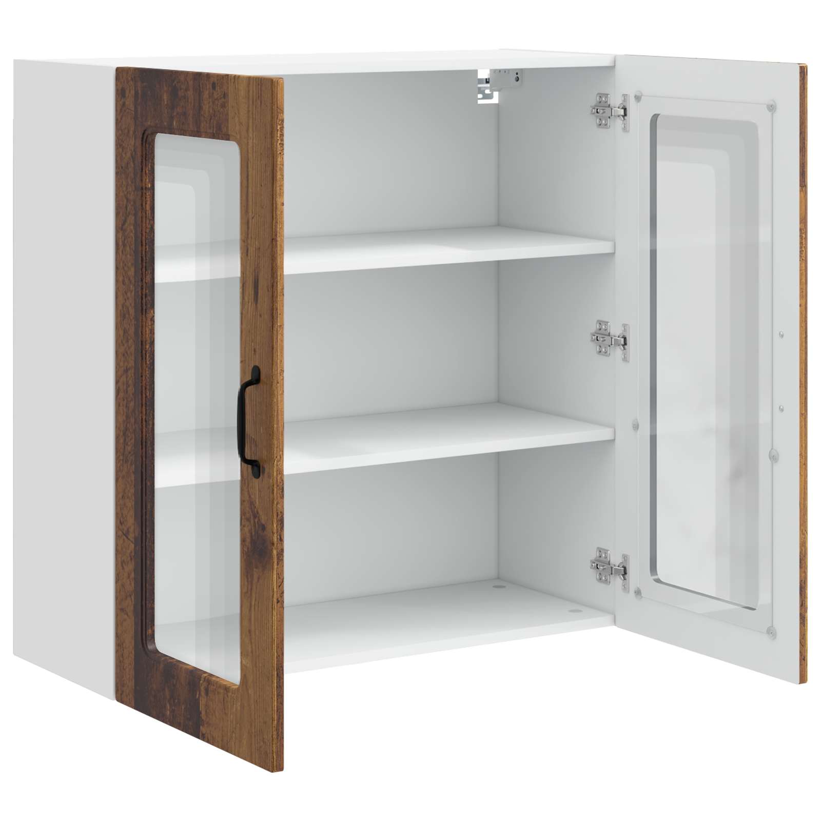 Kitchen Wall Cabinet Vintage Wood 80 x 31 x 80 cm