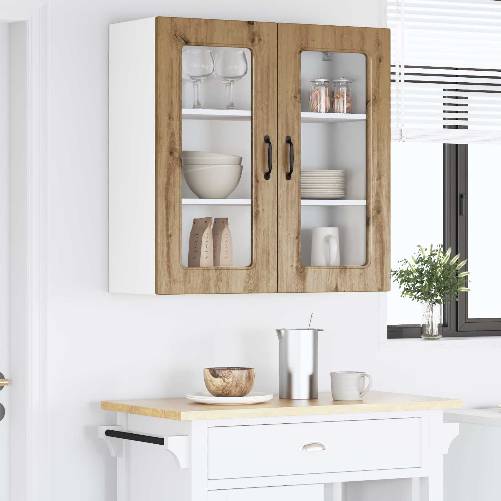 Virtuves sienas skapis Amatnieku ozols 80 x 31 x 80 cm
