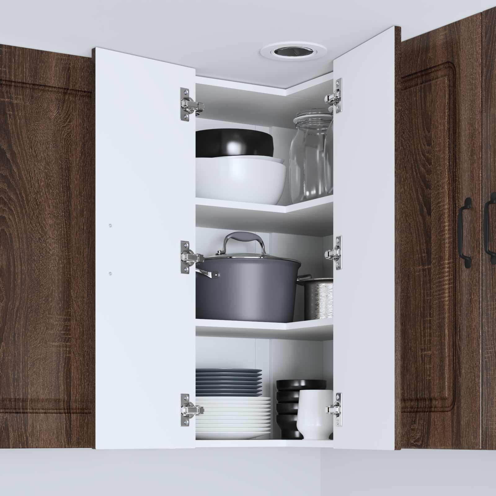 Kitchen wall cabinet Brown oak 57 x 57 x 80 cm