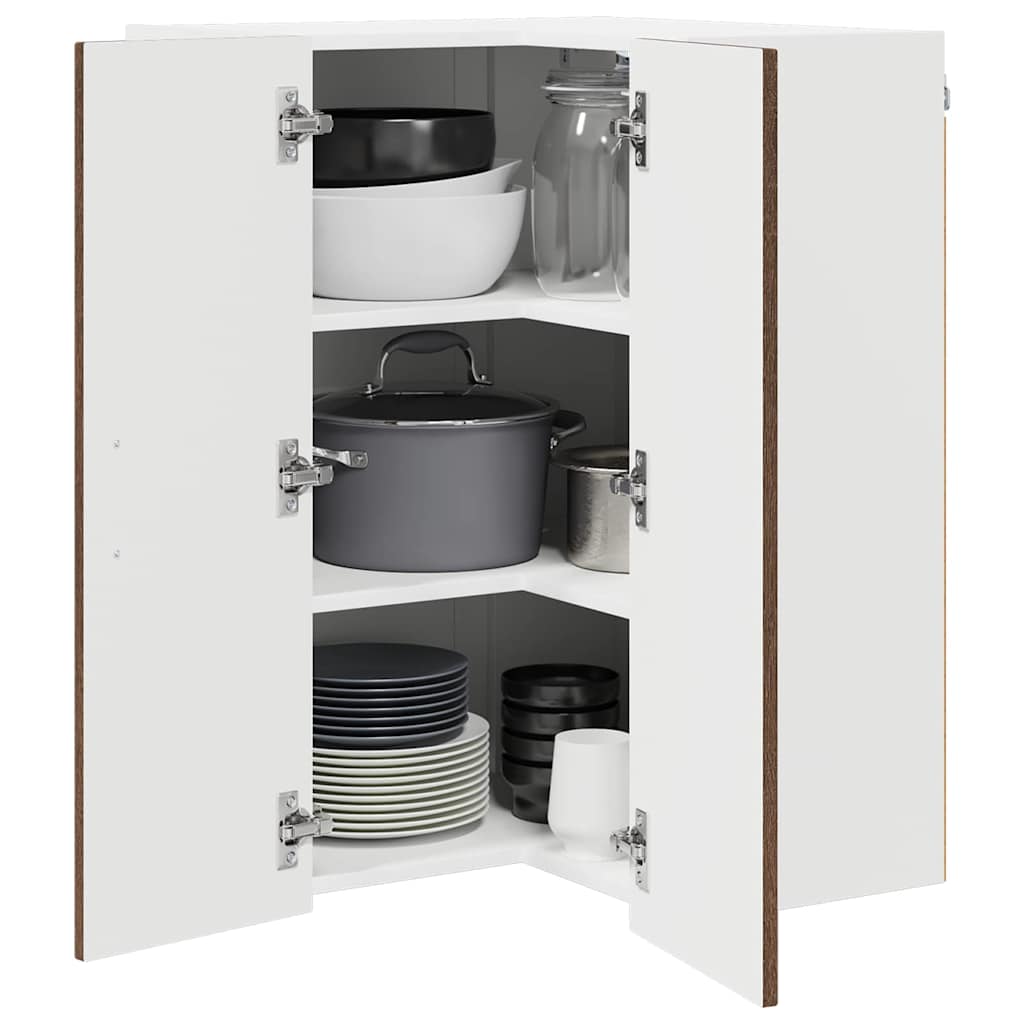 Kitchen wall cabinet Brown oak 57 x 57 x 80 cm