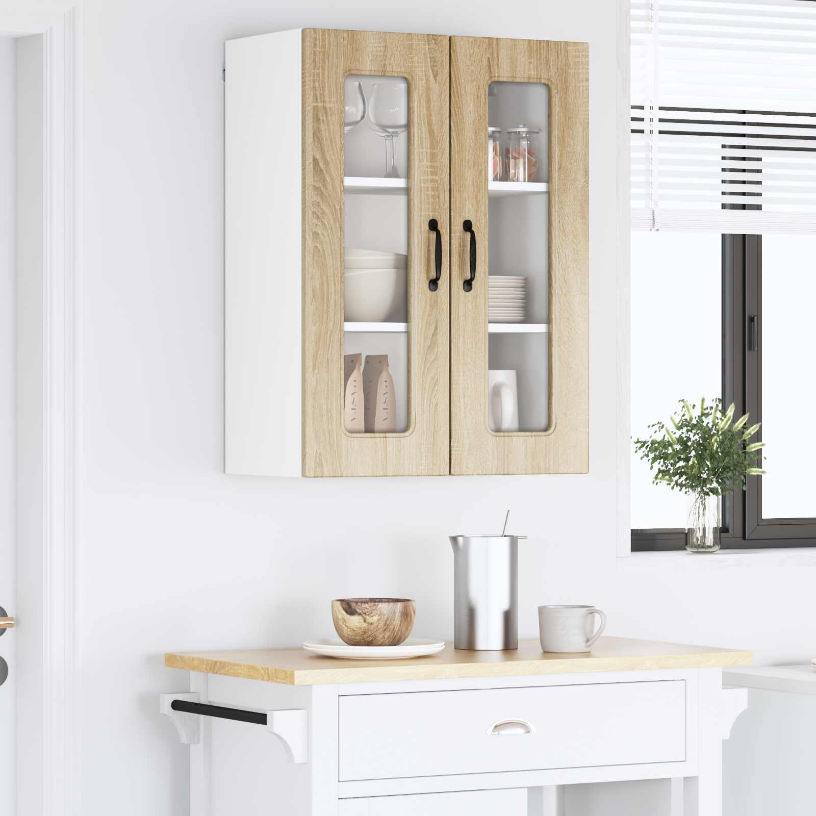 Wall kitchen cabinet Sonoma oak 60 x 31 x 80 cm