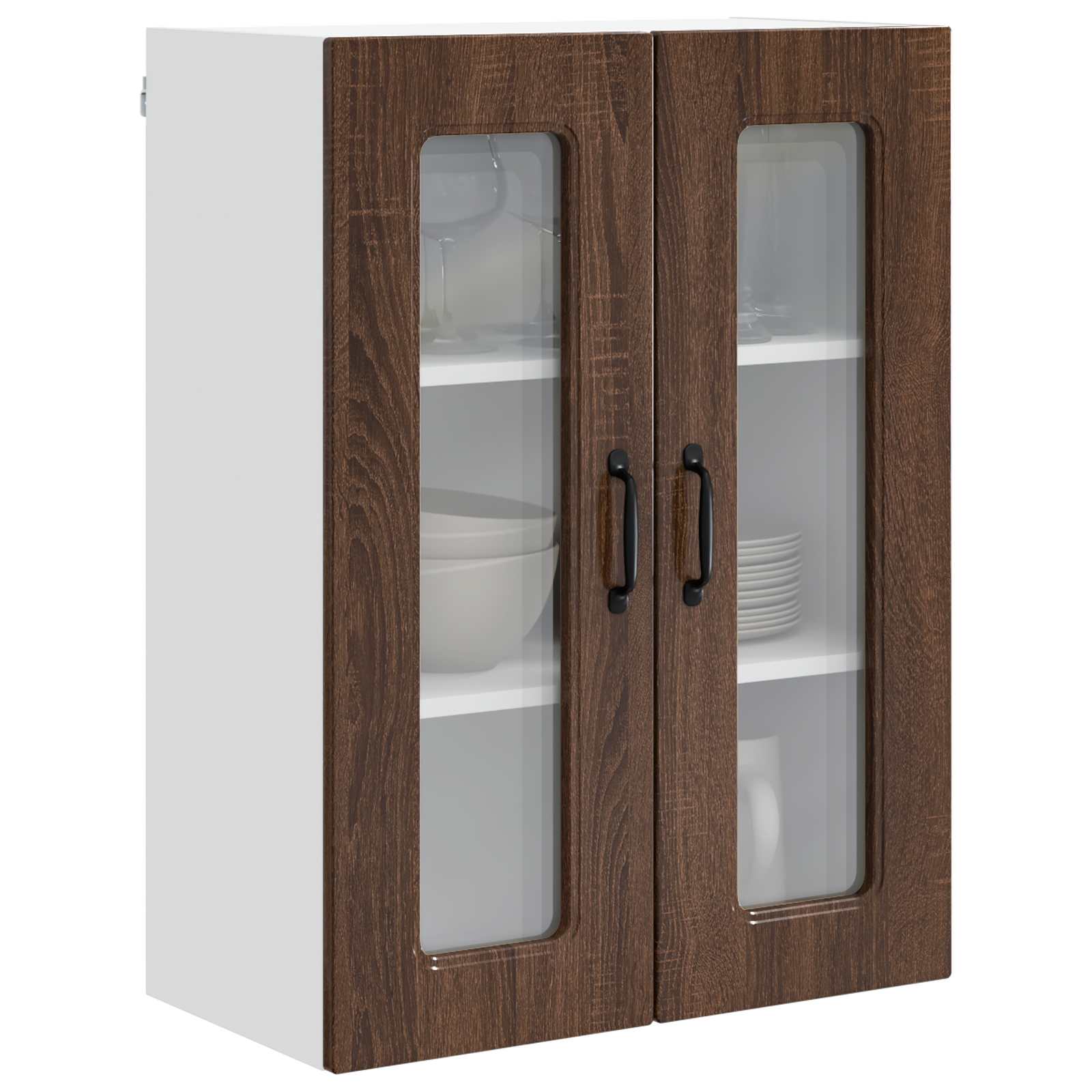 Kitchen Wall Cabinet Brown Oak 60 x 31 x 80 cm
