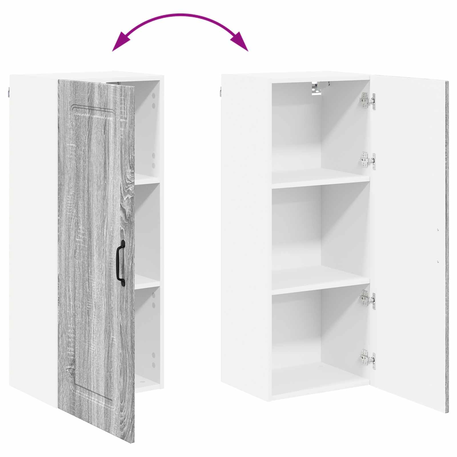 Wall Kitchen Cabinet Grey Sonoma 40 x 31 x 100 cm