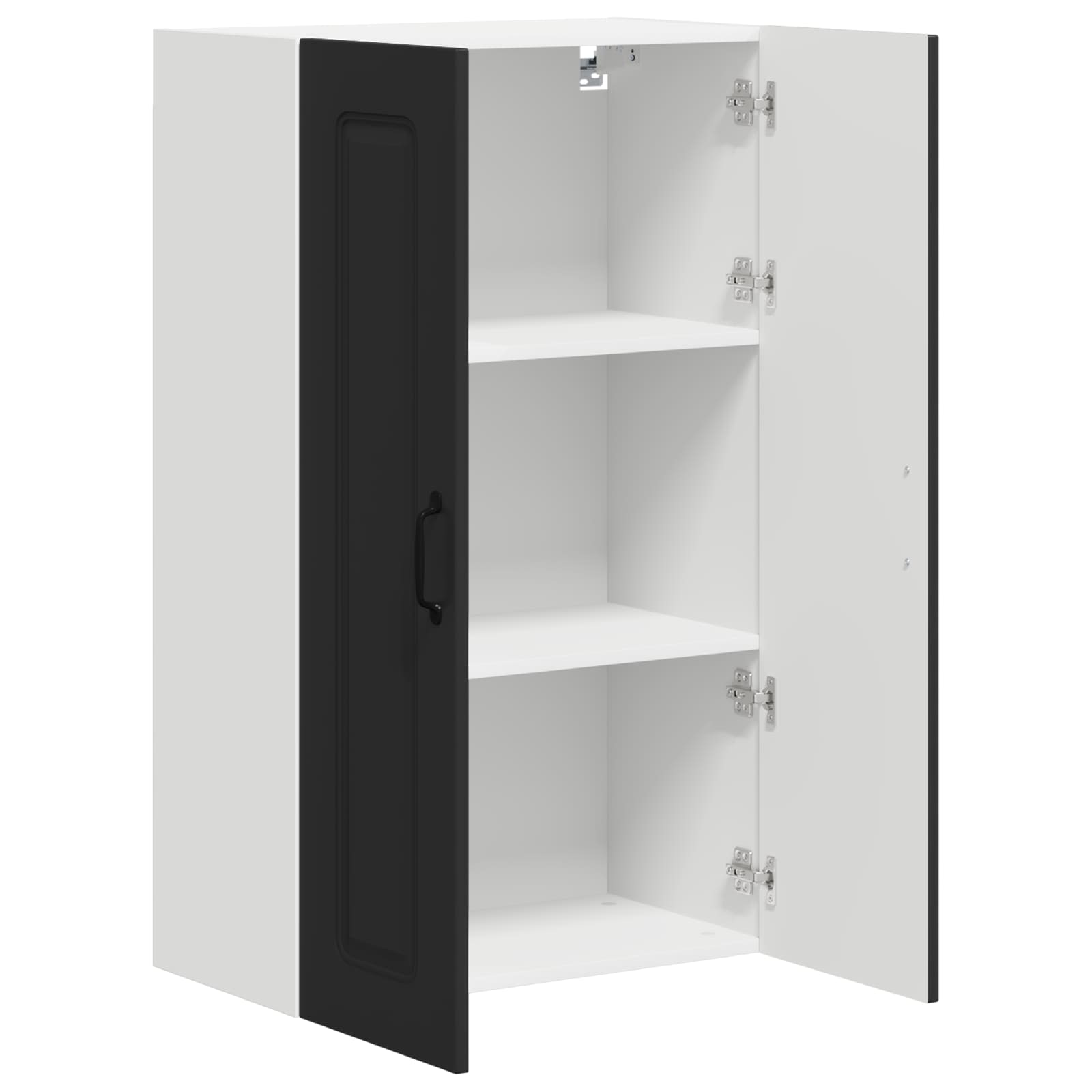 Virtuves sienas skapītis ar plauktu melns 60 x 31 x 100 cm