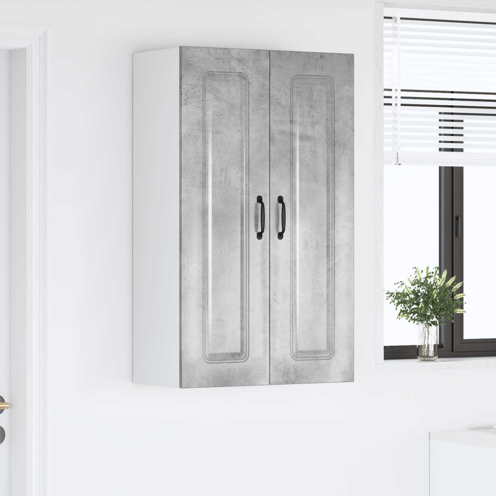 Virtuvės sieninė spintelė Betono pilka 60 x 31 x 100 cm