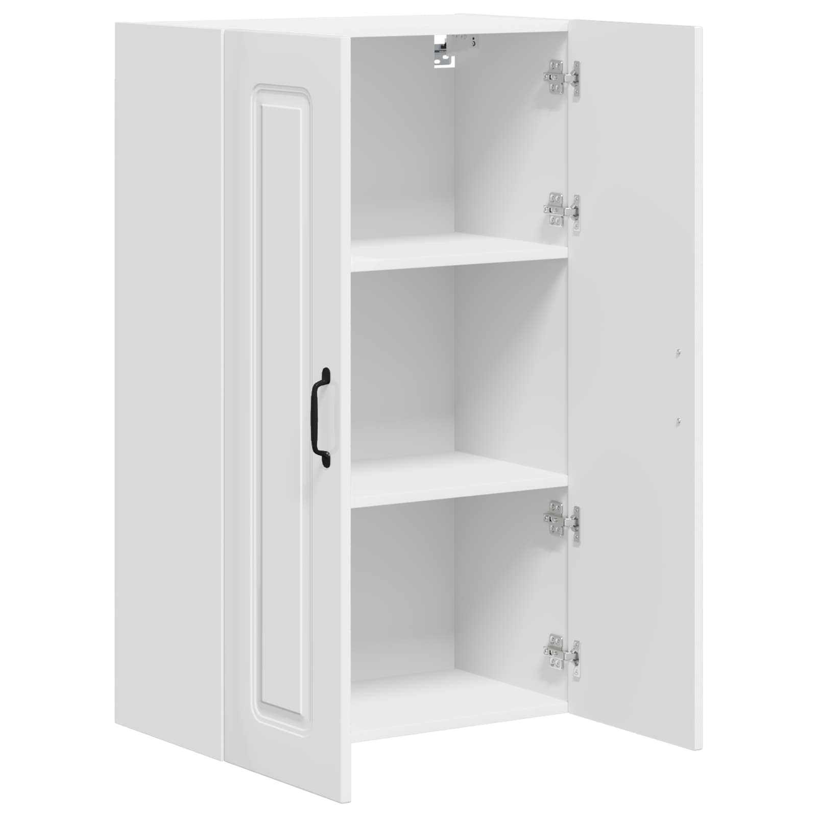 Kitchen wall cabinet with shelf High gloss white
