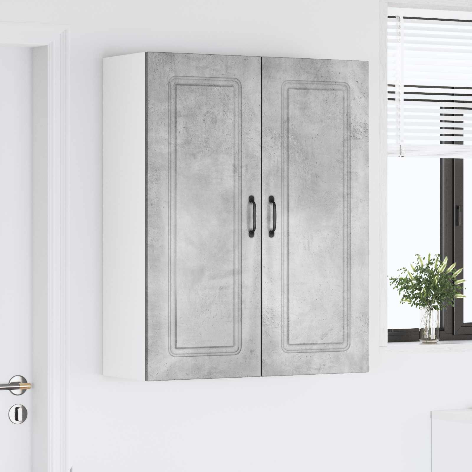 Virtuves sienas skapis Betona pelēks 80 x 31 x 100 cm