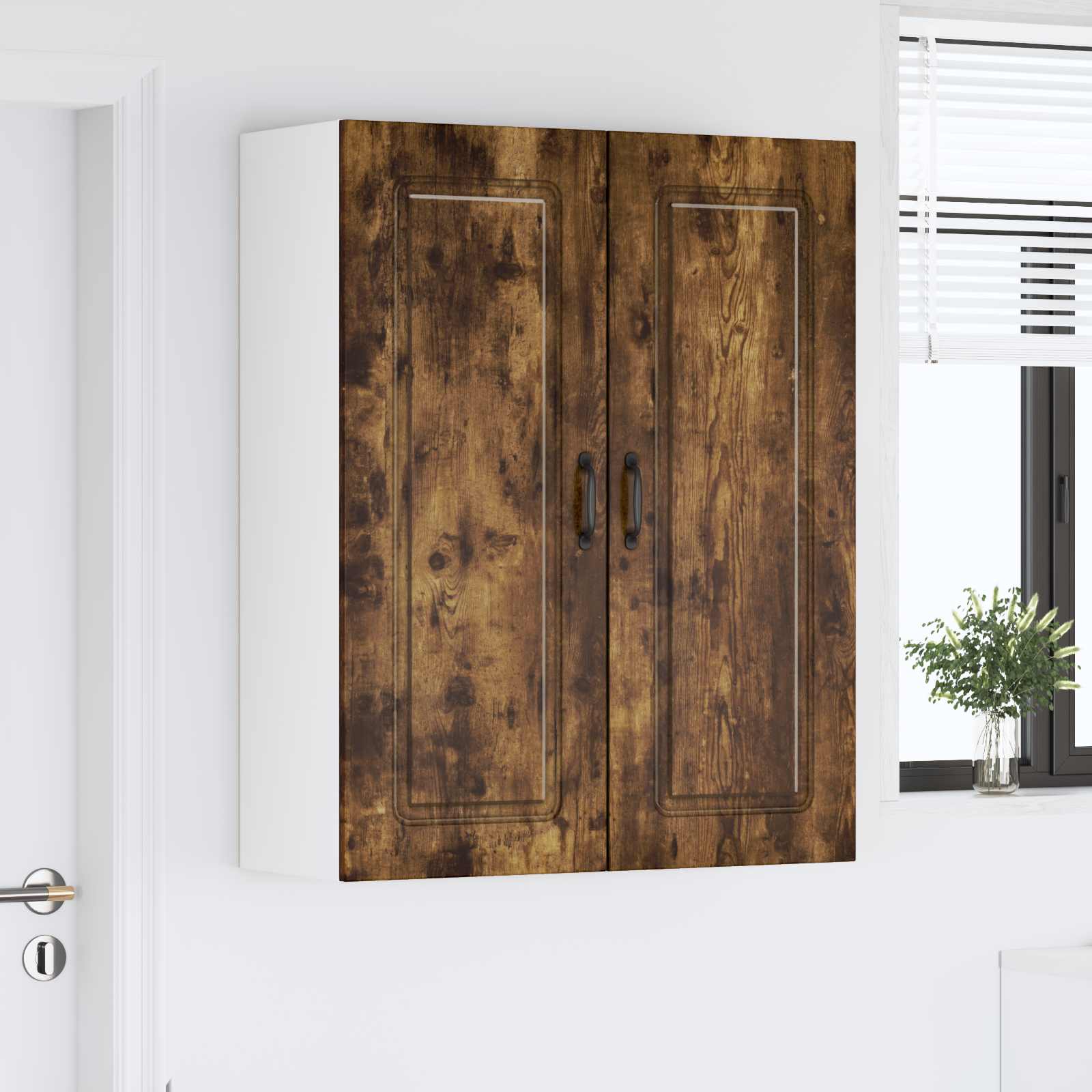 Kitchen Wall Cabinet Smoked Oak 80 x 31 x 100 cm