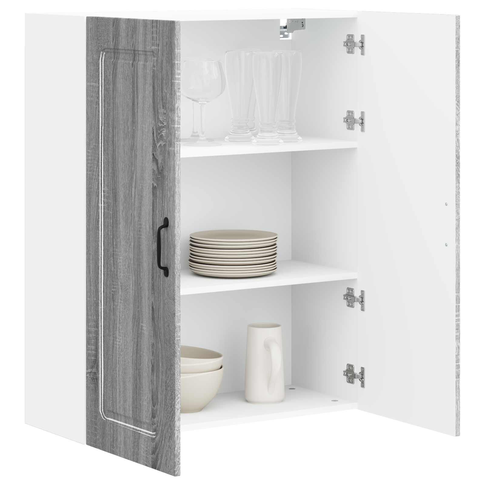 Kitchen Wall Cabinet Gray Sonoma 80 x 31 x 100 cm