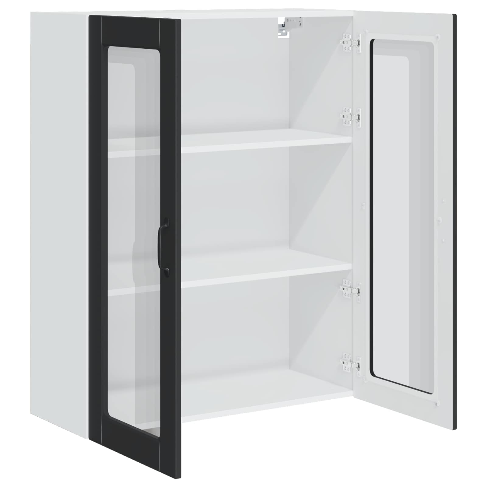 Virtuves sienas skapis ar plauktu melns 80 x 31 x 100 cm