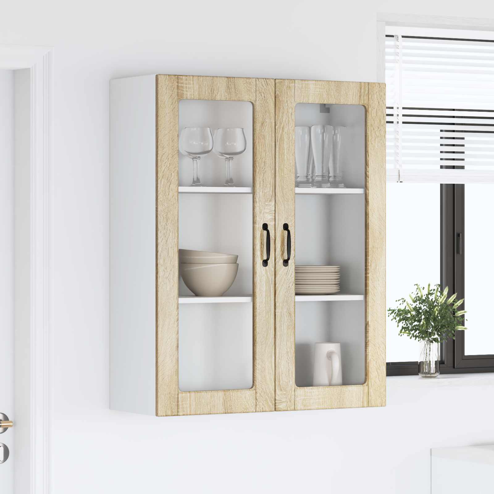 Kitchen Wall Cabinet Sonoma Oak 80 x 31 x 100 cm