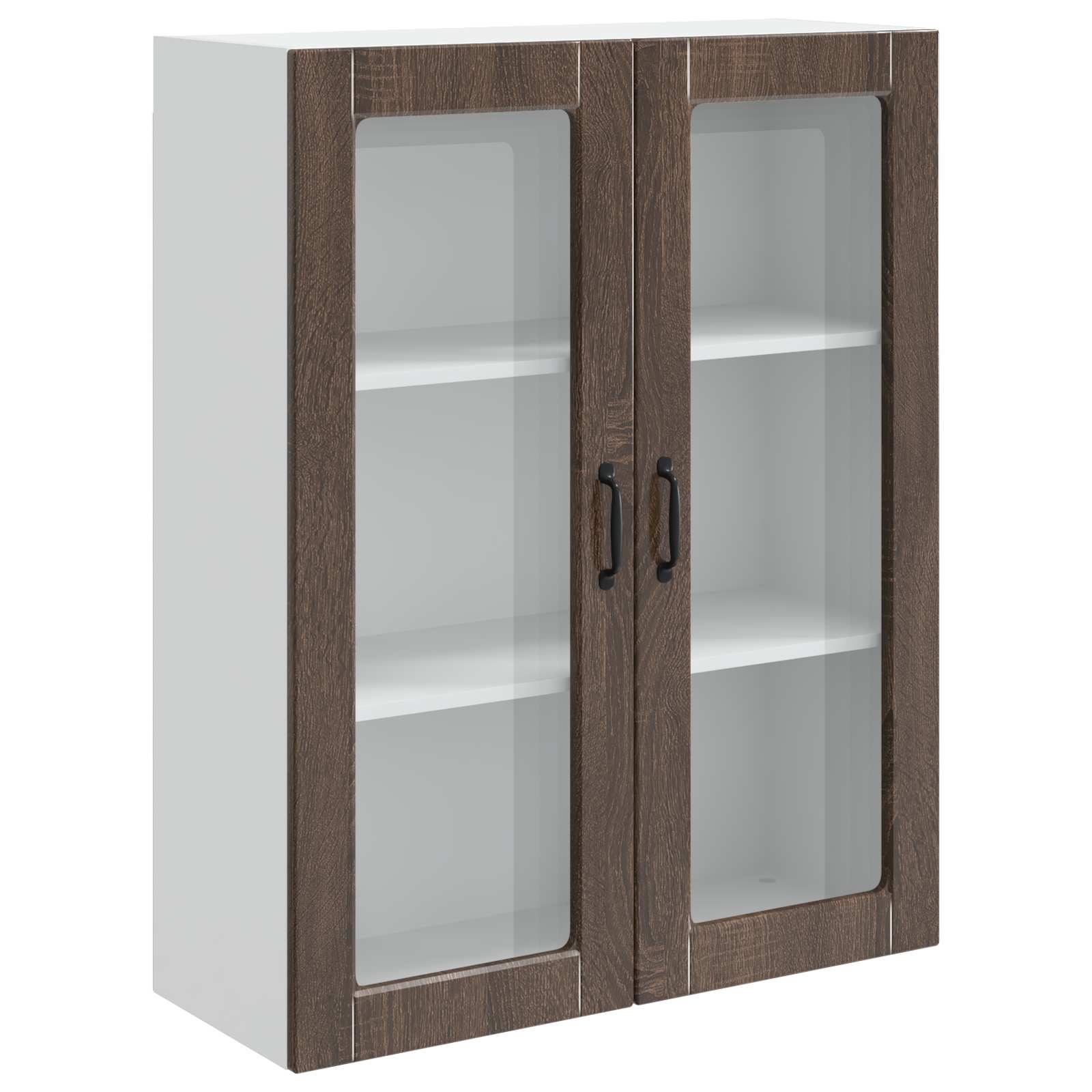 Wall kitchen cabinet Brown oak 80 x 31 x 100 cm