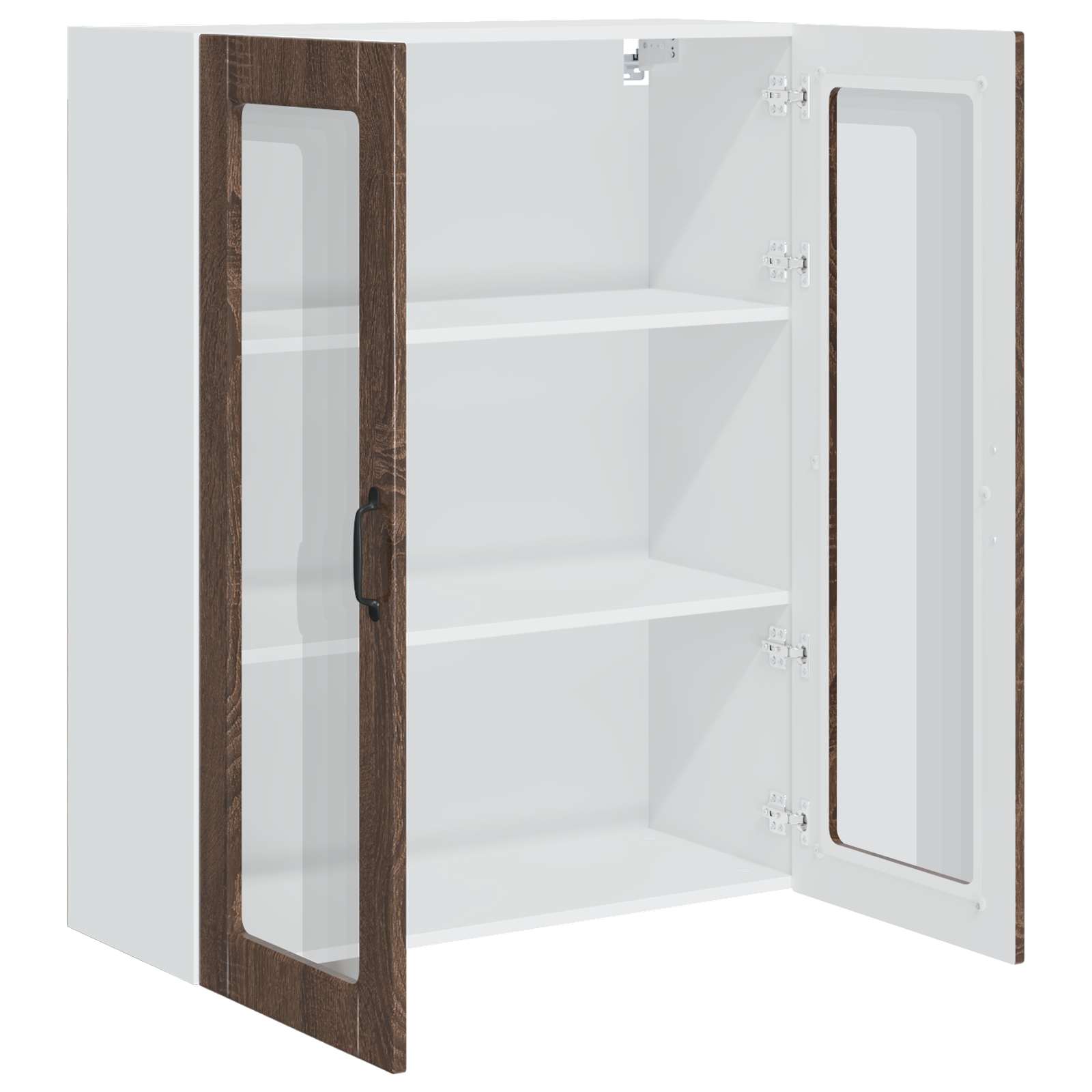 Wall kitchen cabinet Brown oak 80 x 31 x 100 cm