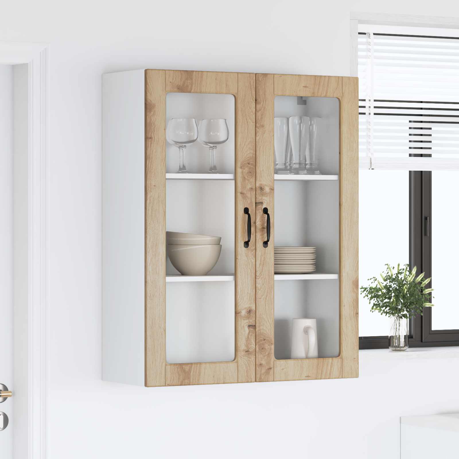 Virtuves sienas skapis Amatnieku ozols 80 x 31 x 100 cm