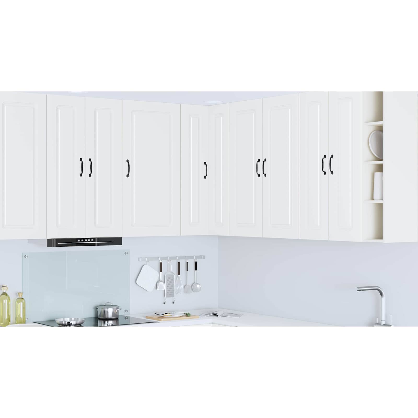 Kitchen Wall Cabinet with Shelf White 57 x 57 x 100 cm