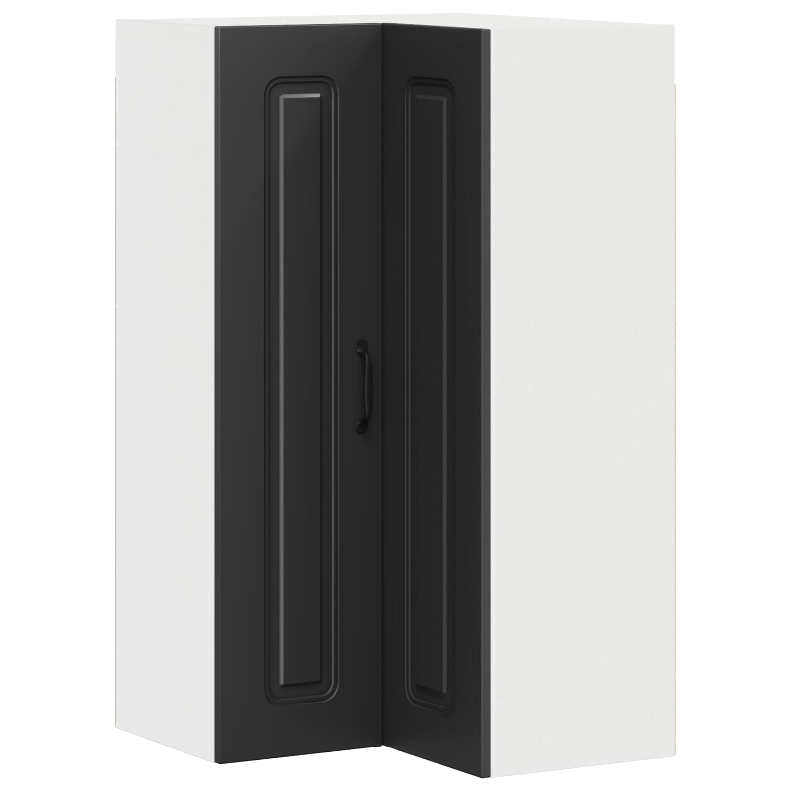 Kitchen Wall Cabinet with Shelf Black 57 x 57 x 100 cm