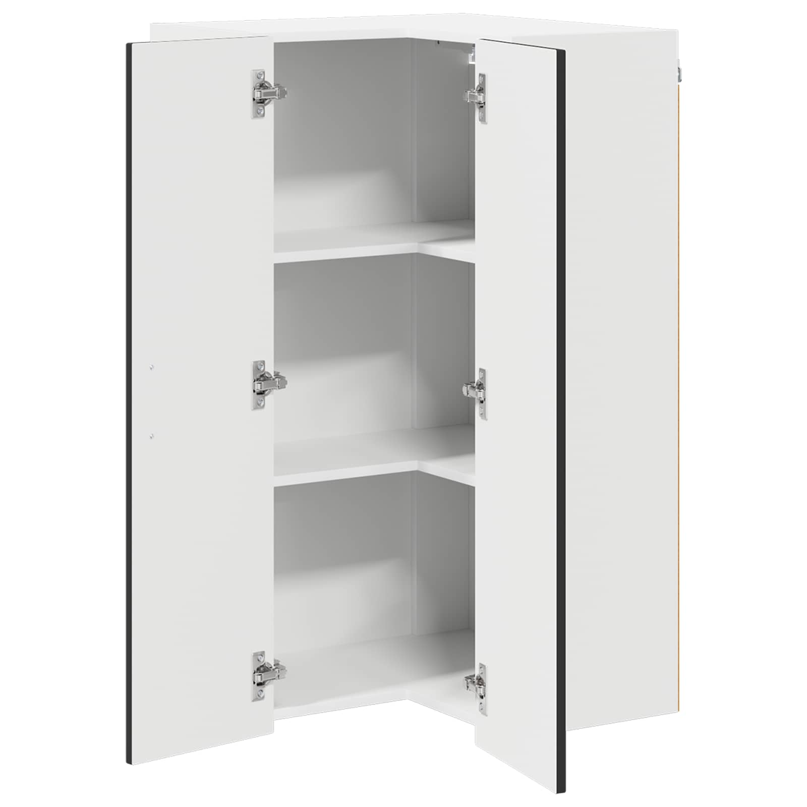 Kitchen Wall Cabinet with Shelf Black 57 x 57 x 100 cm