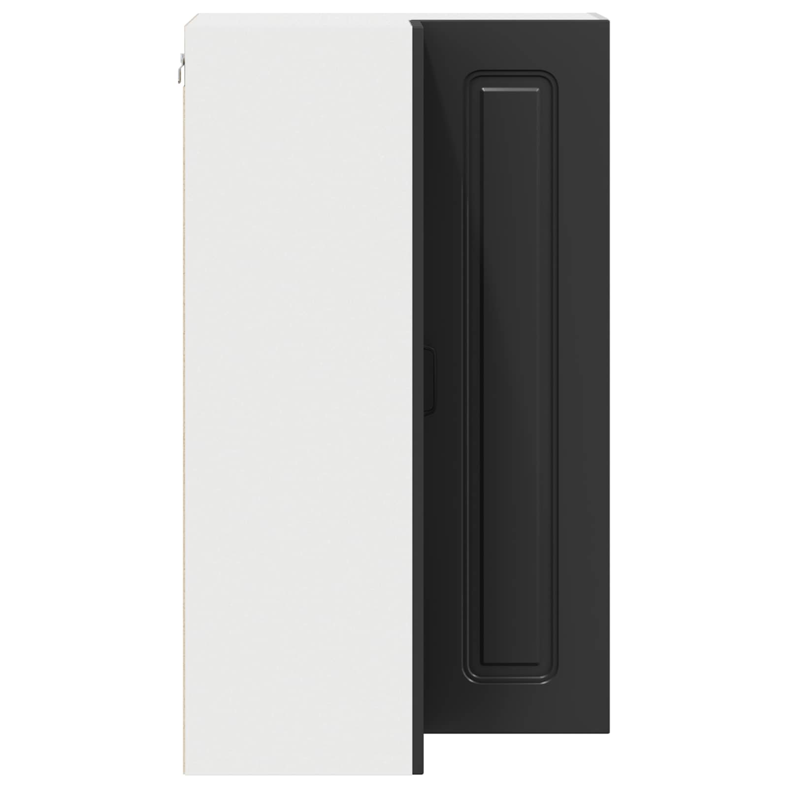Kitchen Wall Cabinet with Shelf Black 57 x 57 x 100 cm