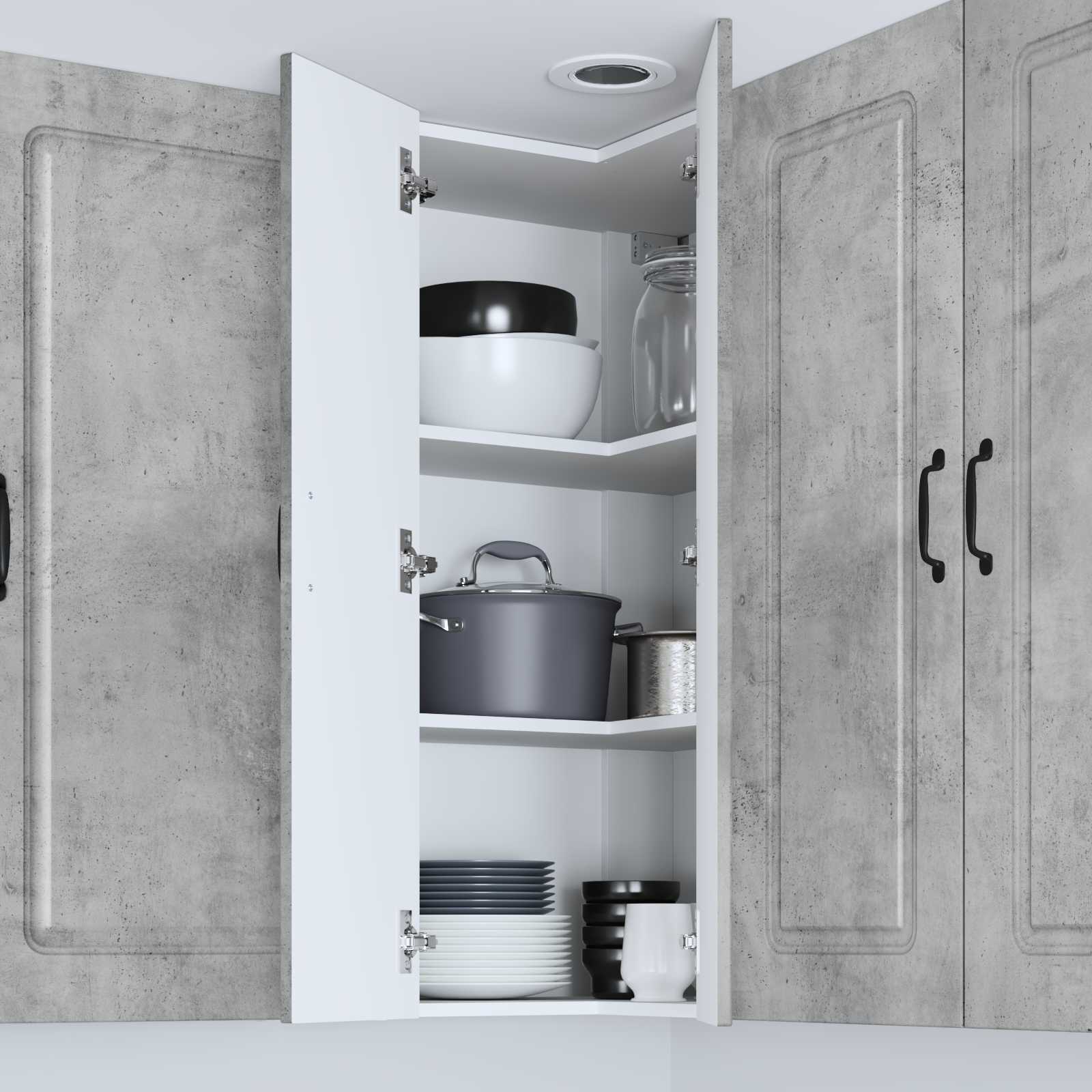 Kitchen wall cabinet Concrete grey 57 x 57 x 100 cm