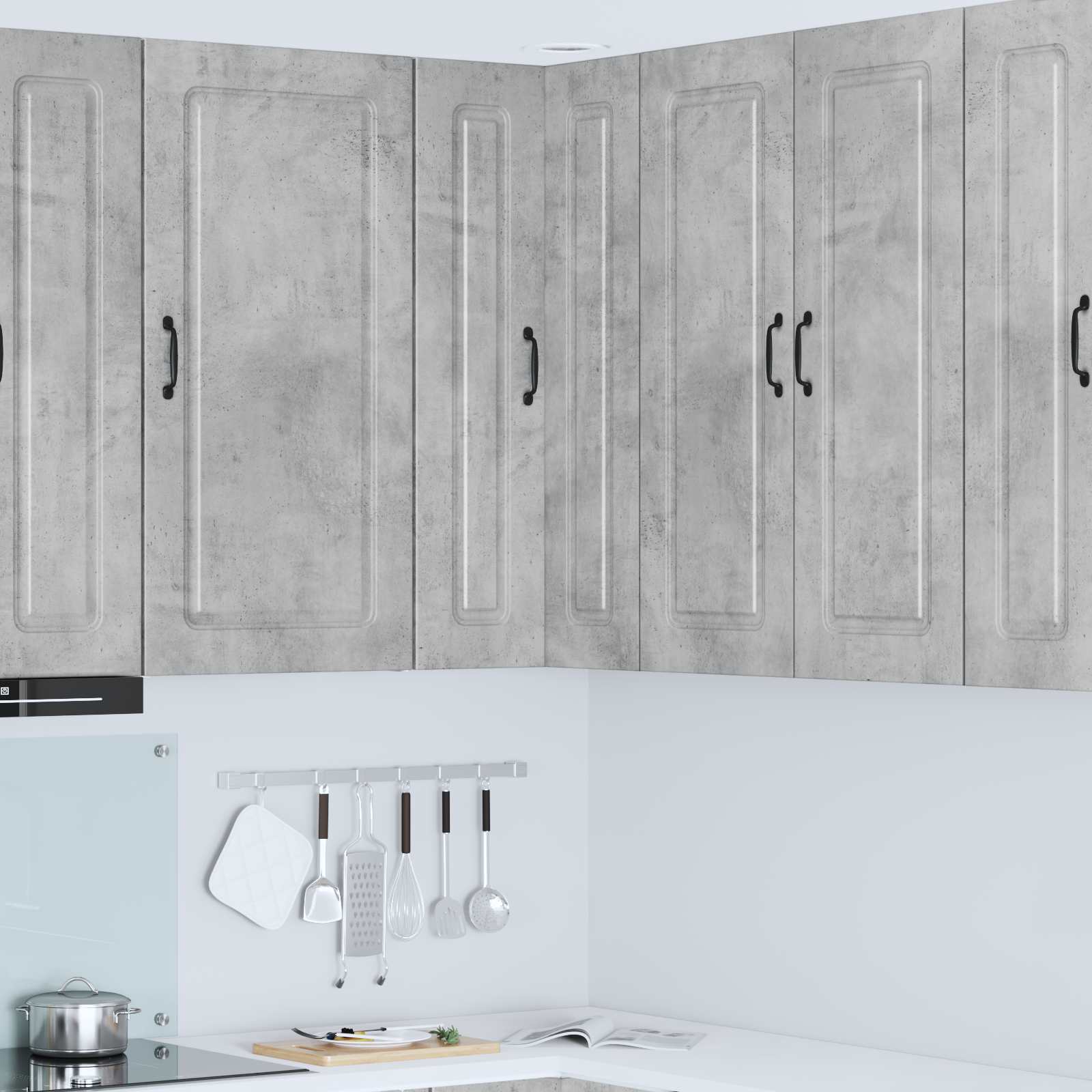 Kitchen wall cabinet Concrete grey 57 x 57 x 100 cm