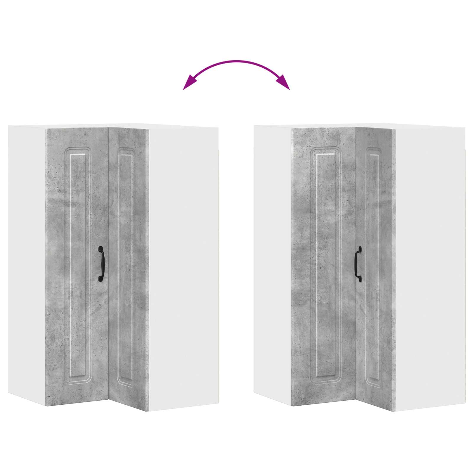 Kitchen wall cabinet Concrete grey 57 x 57 x 100 cm