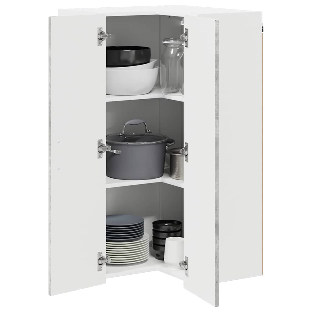 Kitchen wall cabinet Concrete grey 57 x 57 x 100 cm