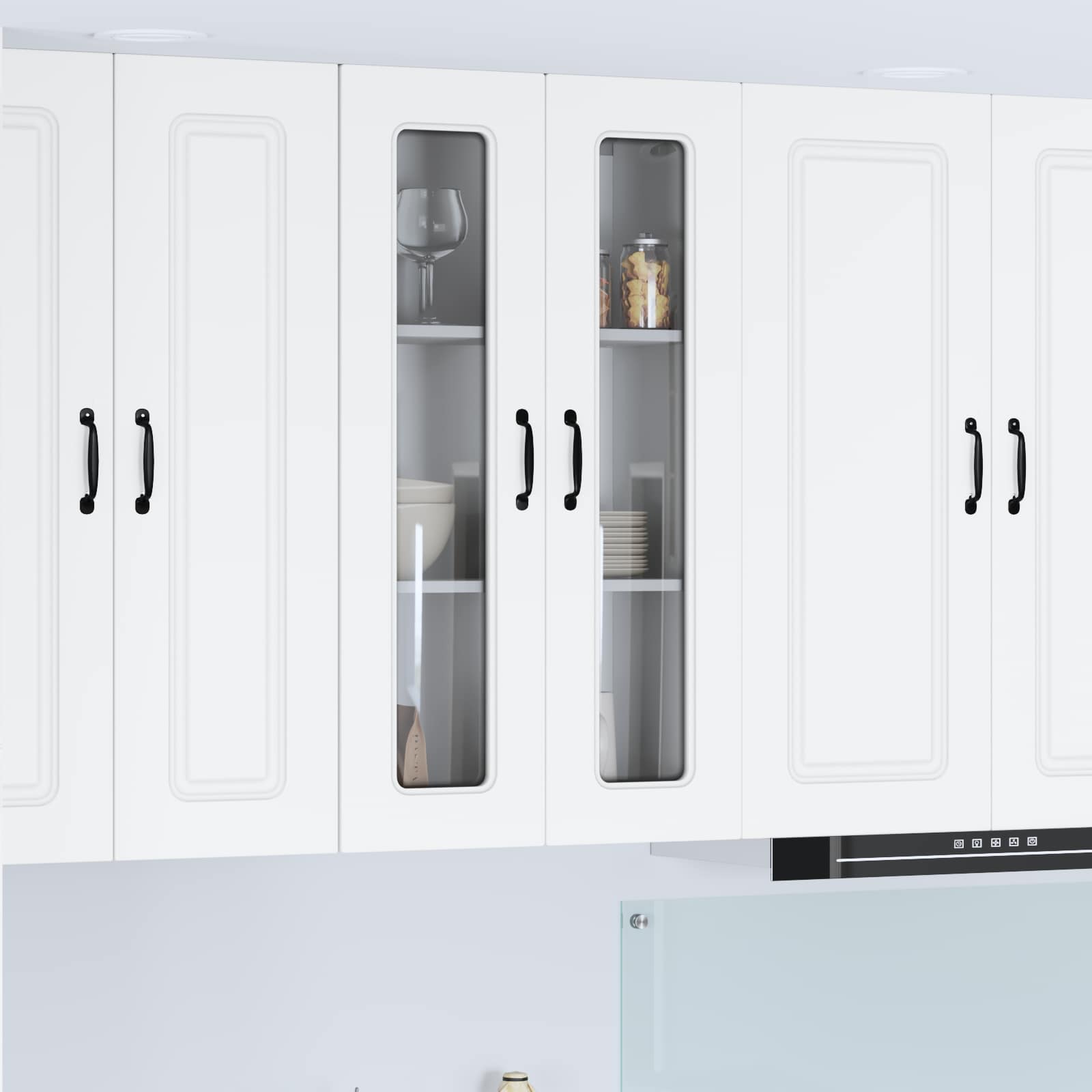 Virtuves sienas skapis ar plauktu, balts, 60 x 31 x 100 cm