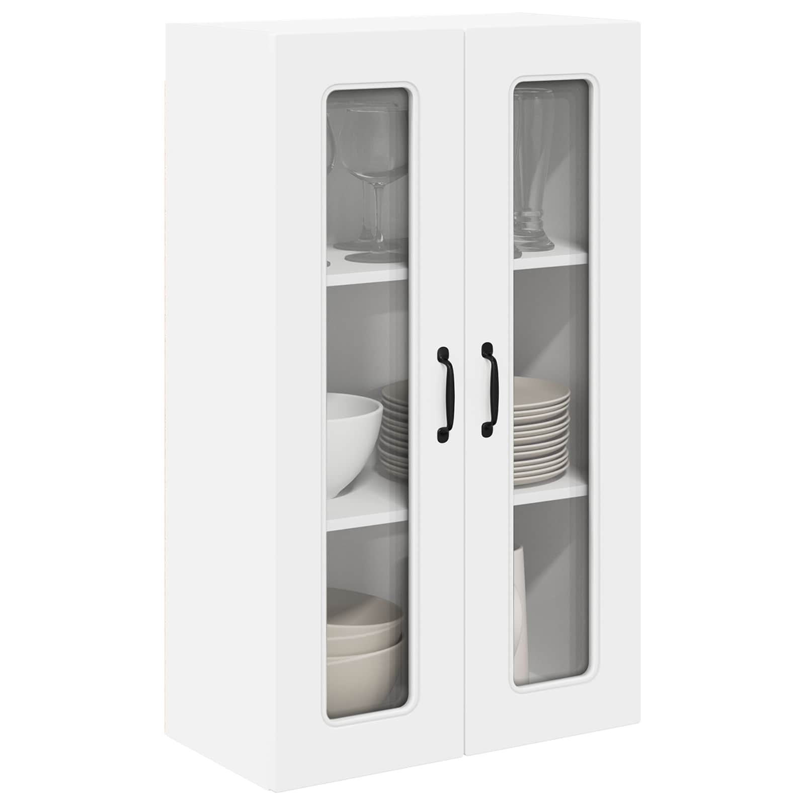 Virtuves sienas skapis ar plauktu, balts, 60 x 31 x 100 cm